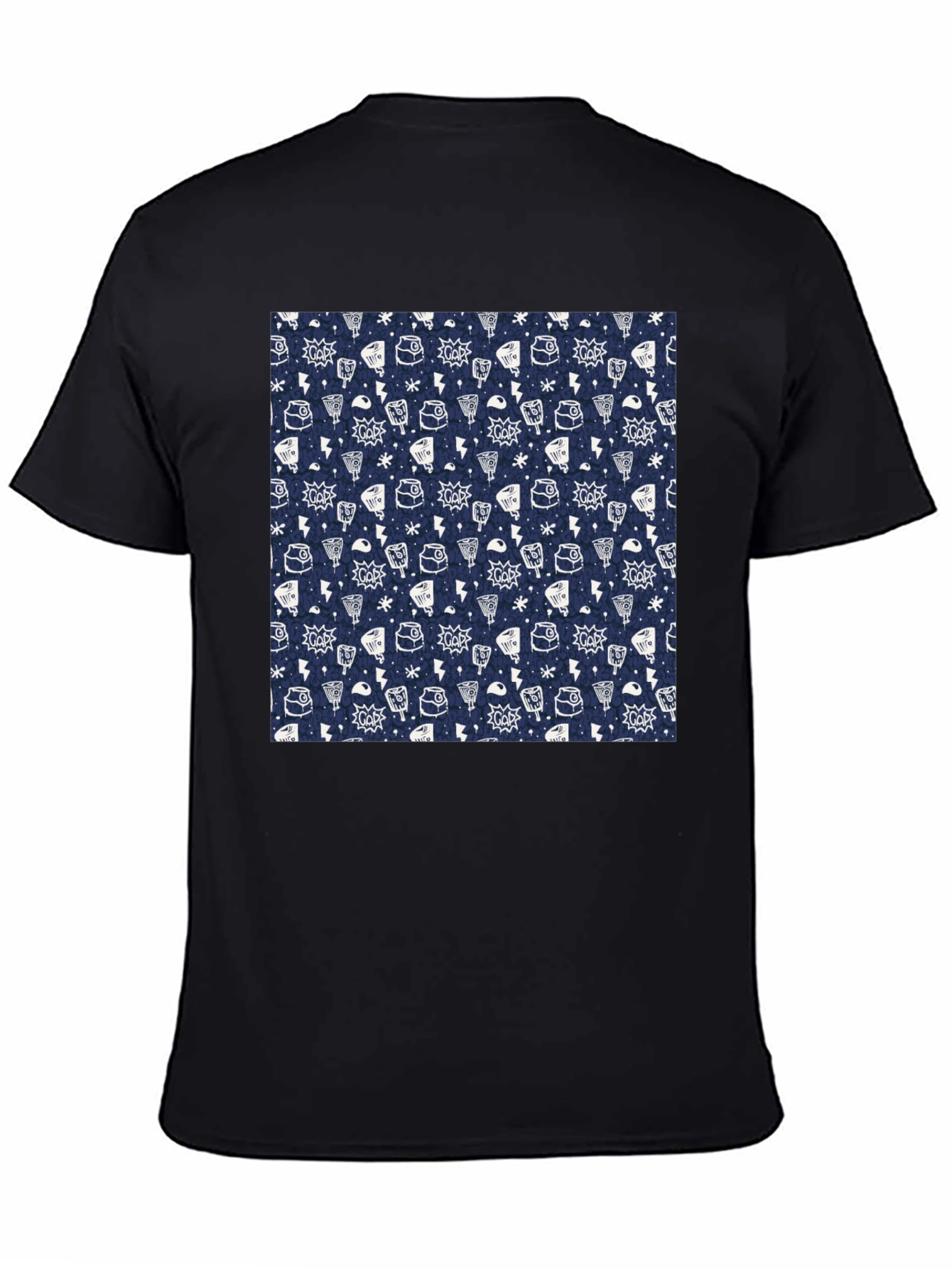 Patterned Crew Neck T-Shirt
