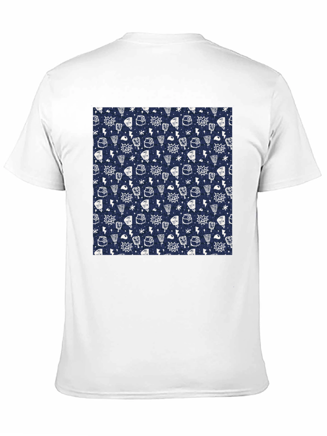 Patterned Crew Neck T-Shirt