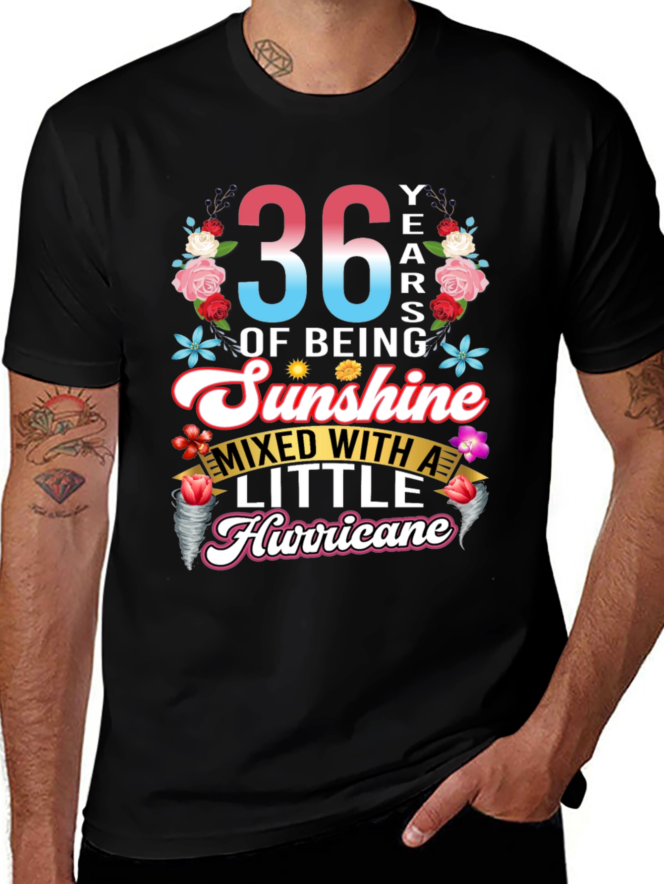 36th Birthday Sunshine Hurricane T-Shirt