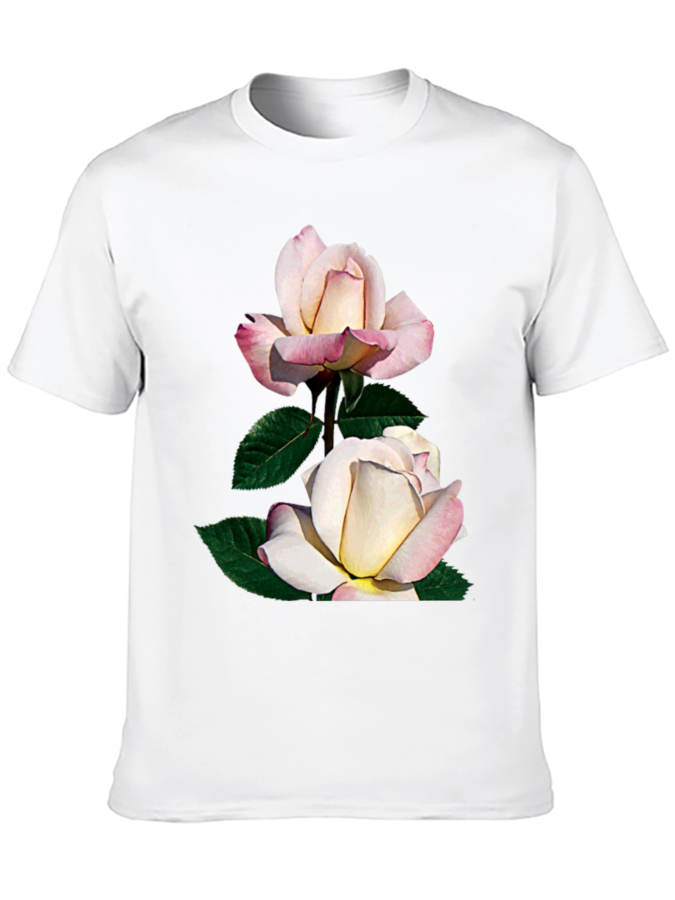 Elegant Rose Print T-Shirt