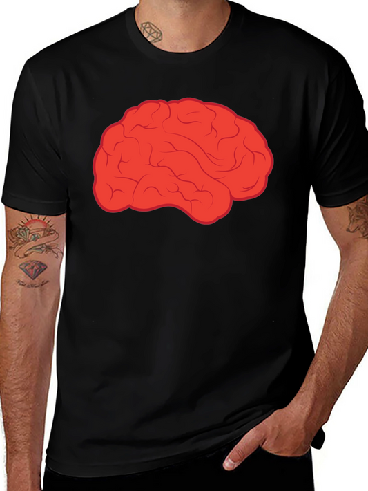 Brain Graphic T-Shirt - Black Cotton Tee