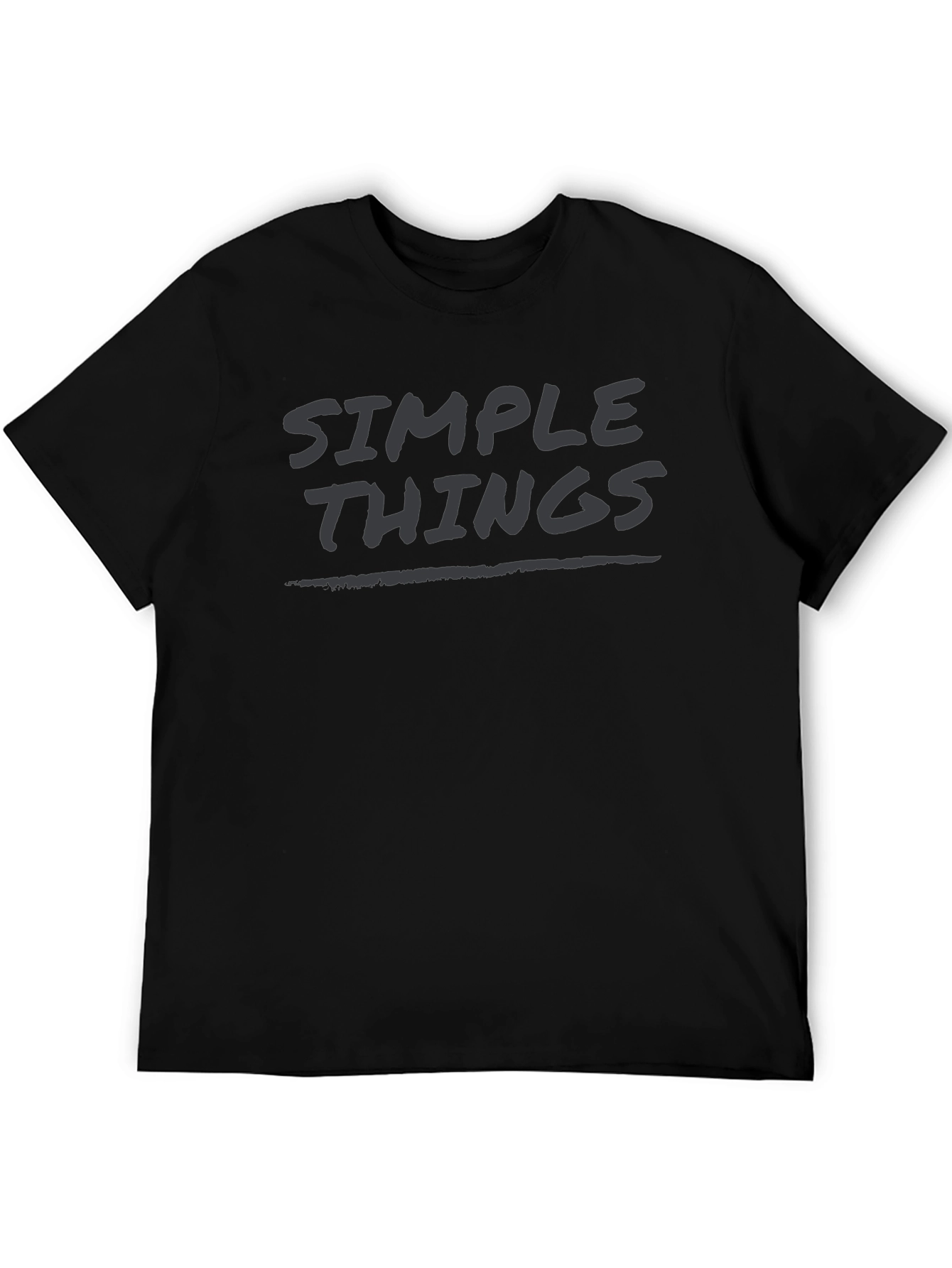 Simple Things Black Graphic T-Shirt
