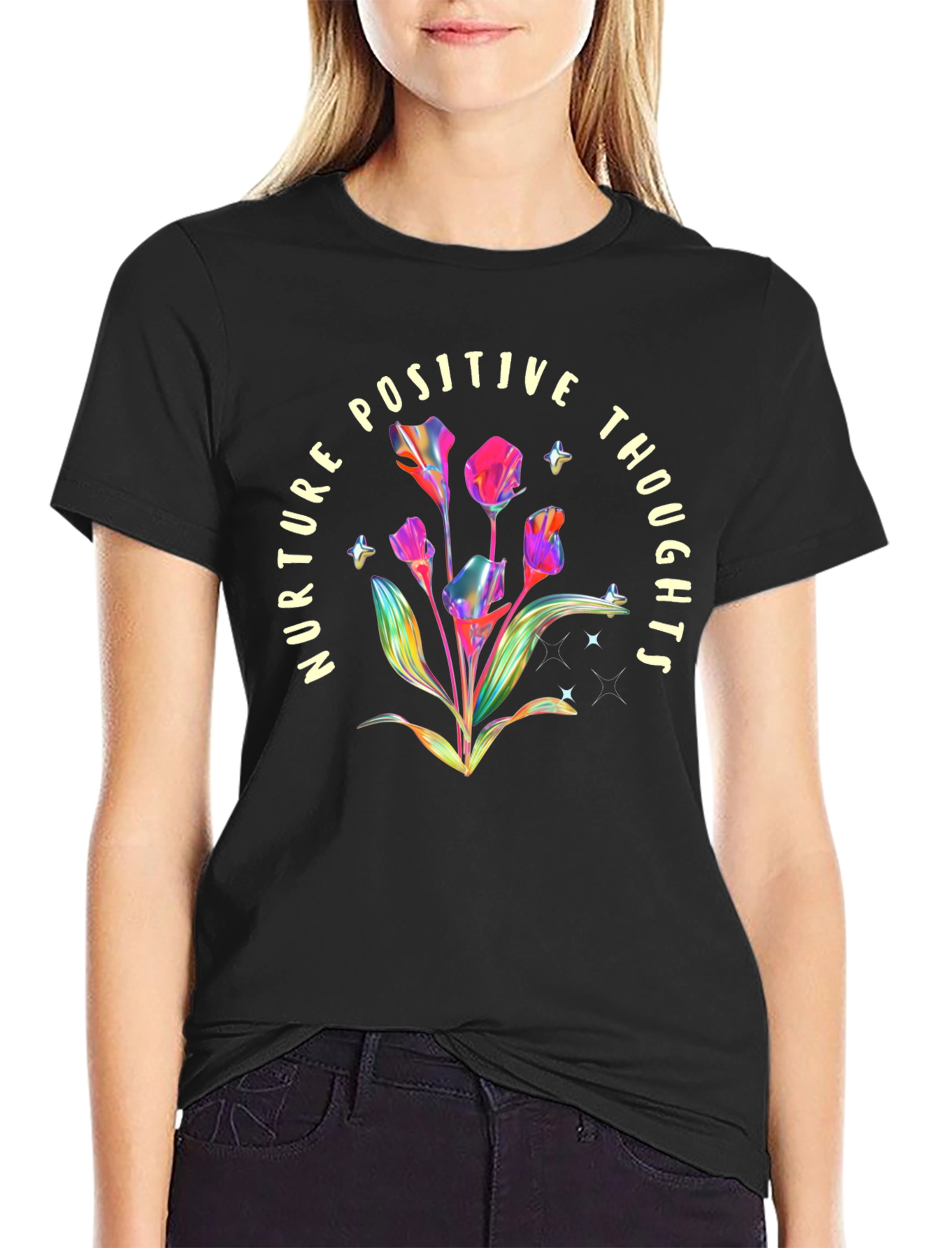 Nurture Positive Thoughts Graphic T-Shirt