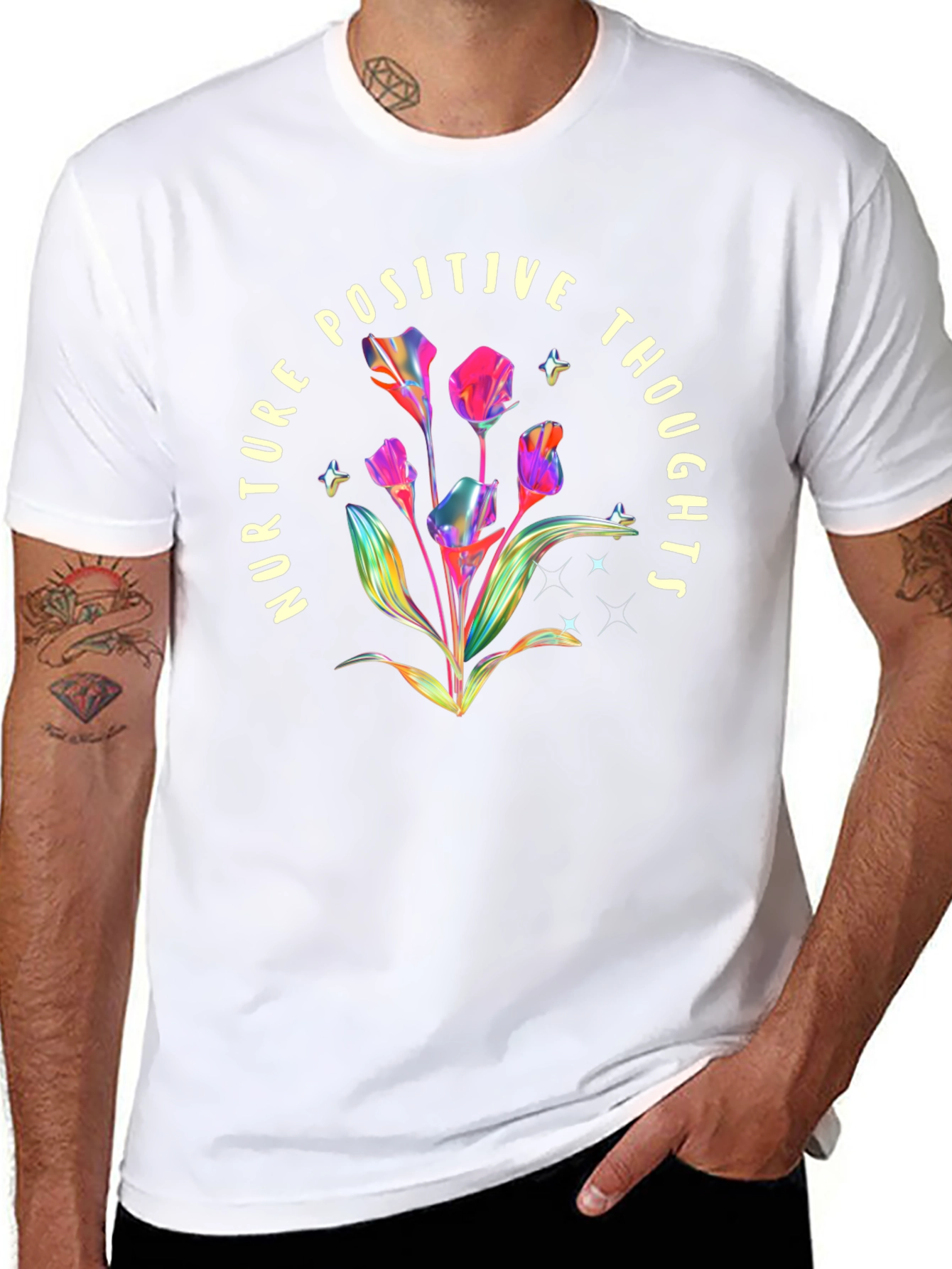 Nurture Positive Thoughts Graphic T-Shirt