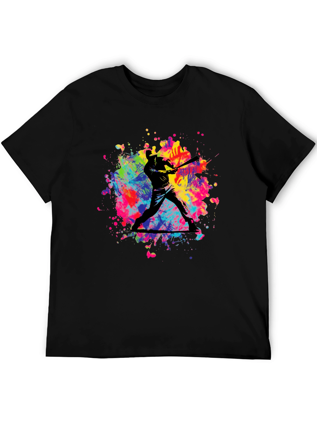 Colorful Baseball Player T-Shirt