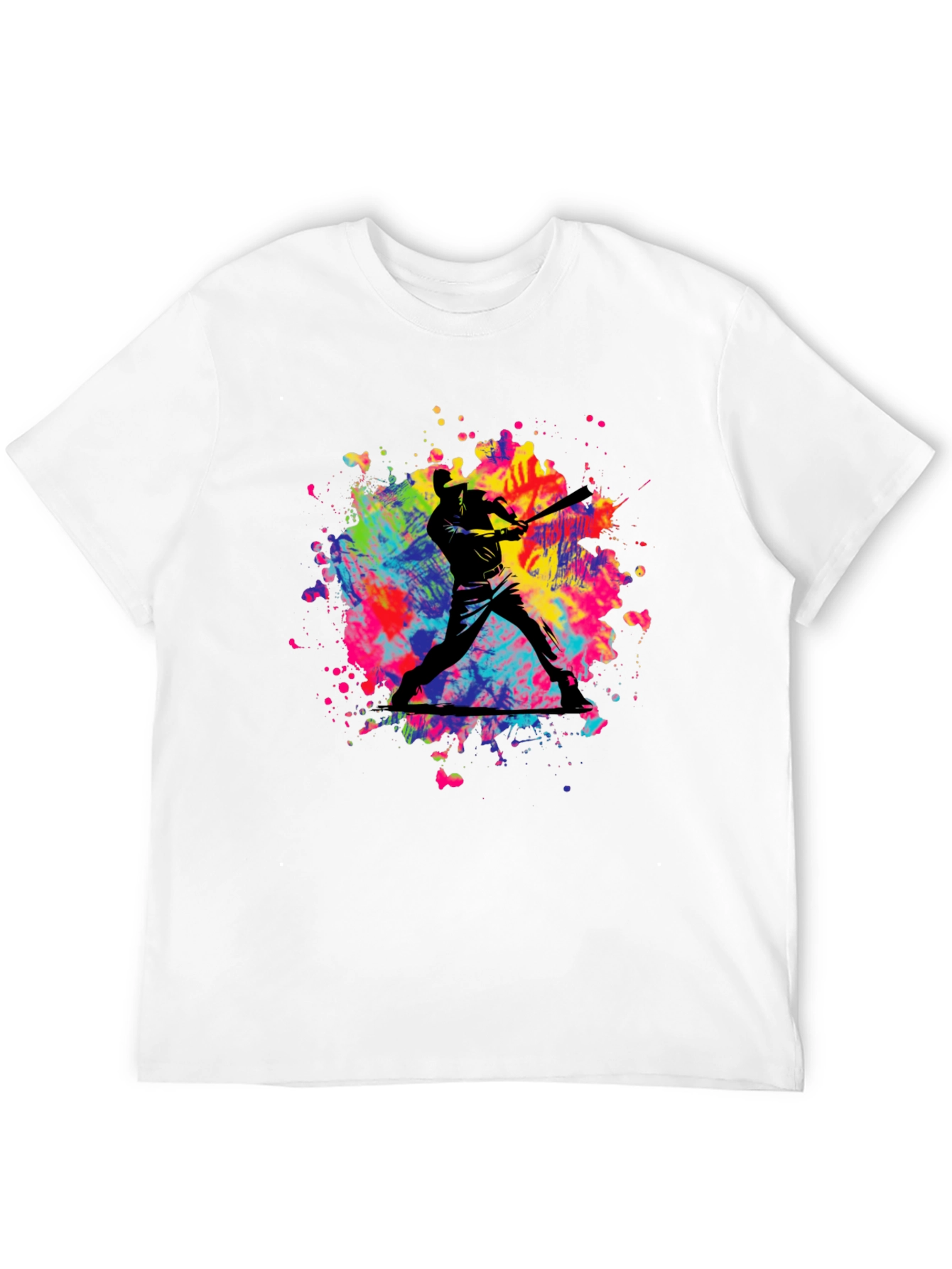 Colorful Baseball Player T-Shirt