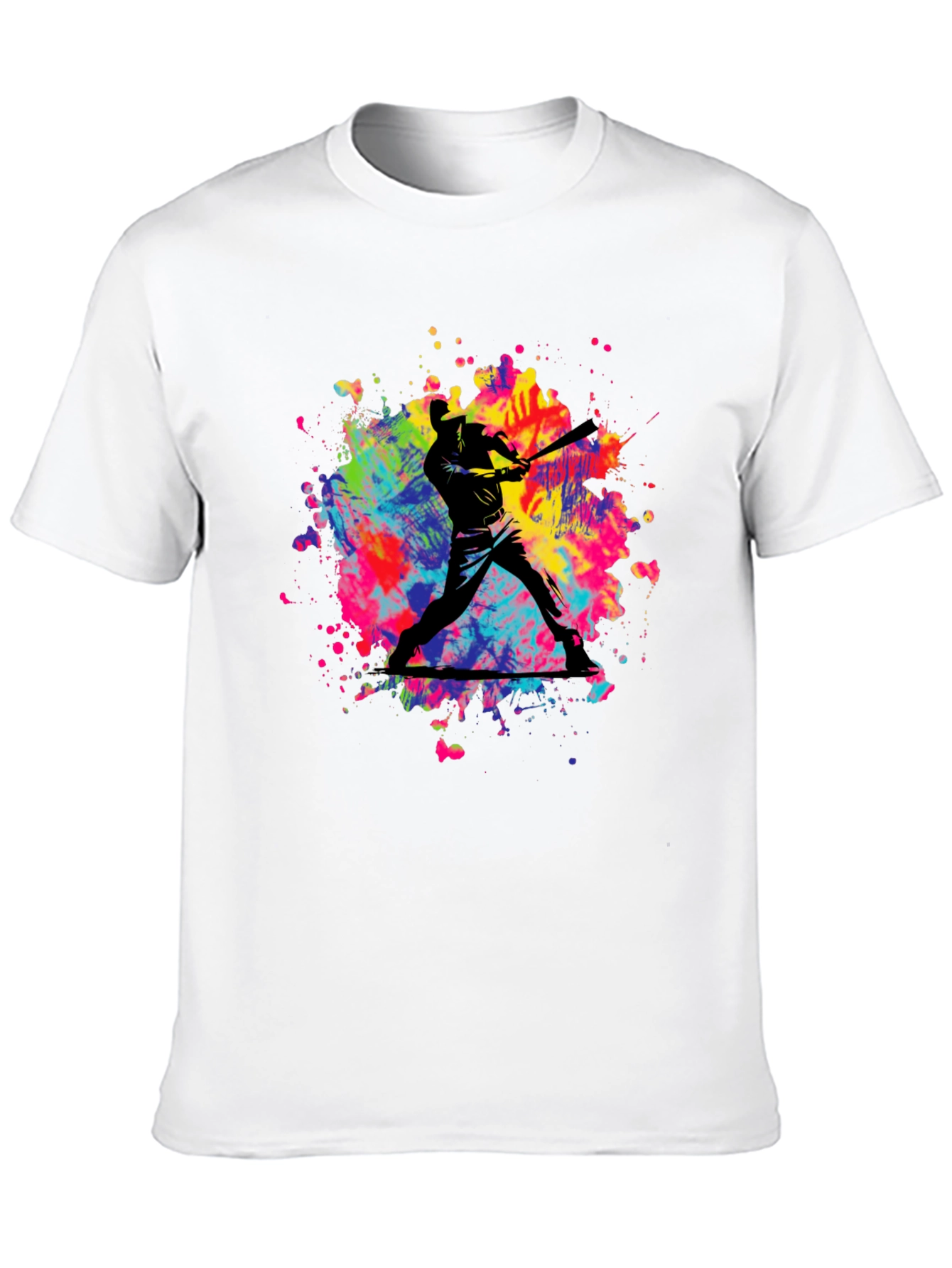 Colorful Baseball Player T-Shirt