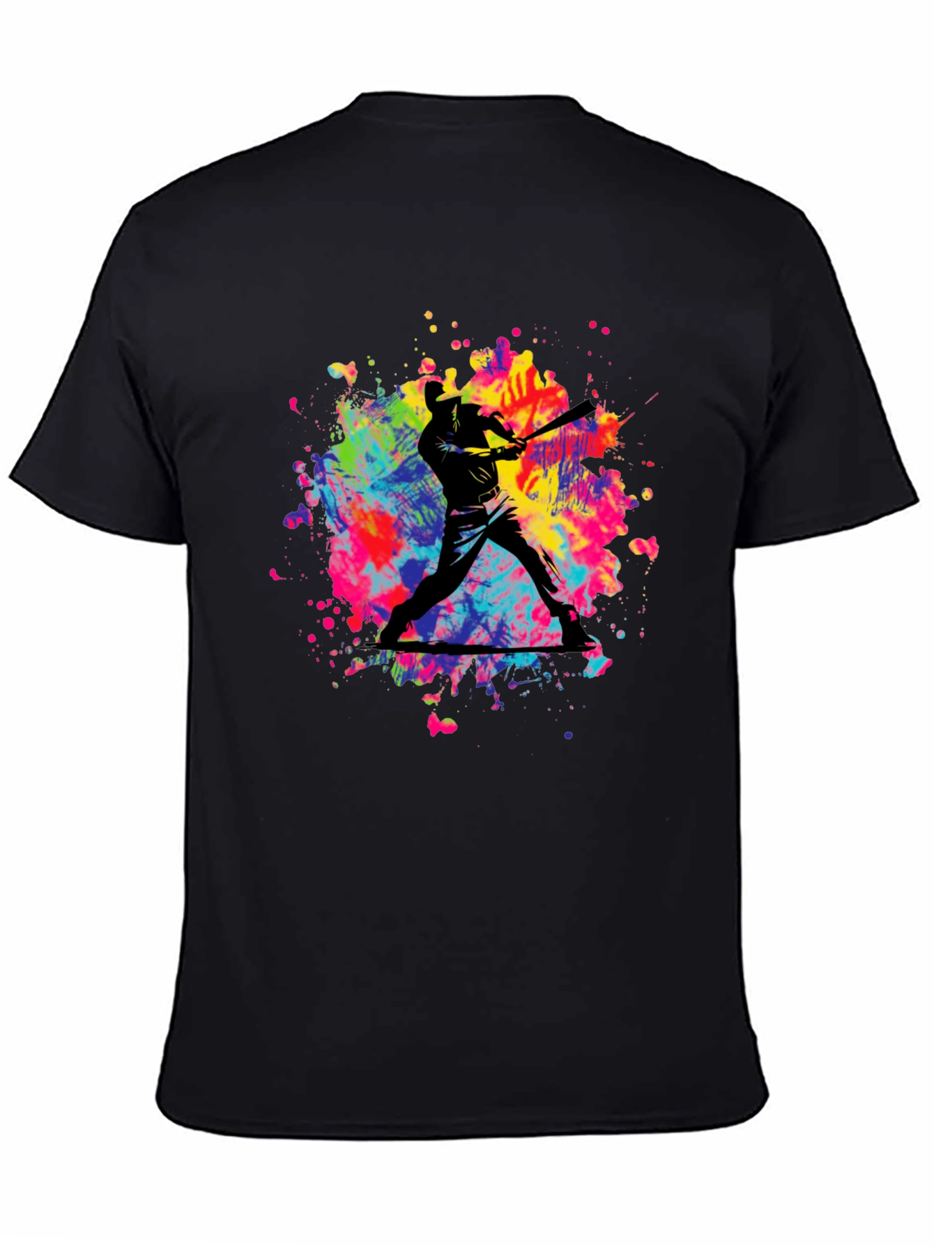 Colorful Baseball Player T-Shirt