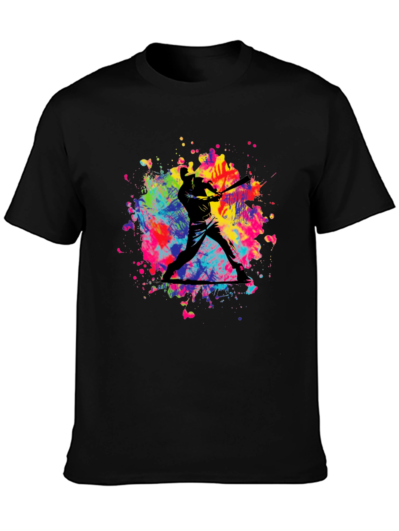 Colorful Baseball Player T-Shirt