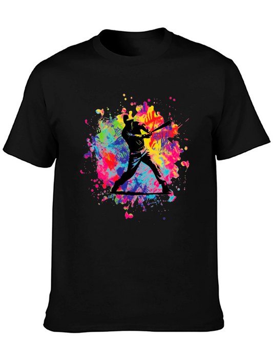 Colorful Baseball Player T-Shirt