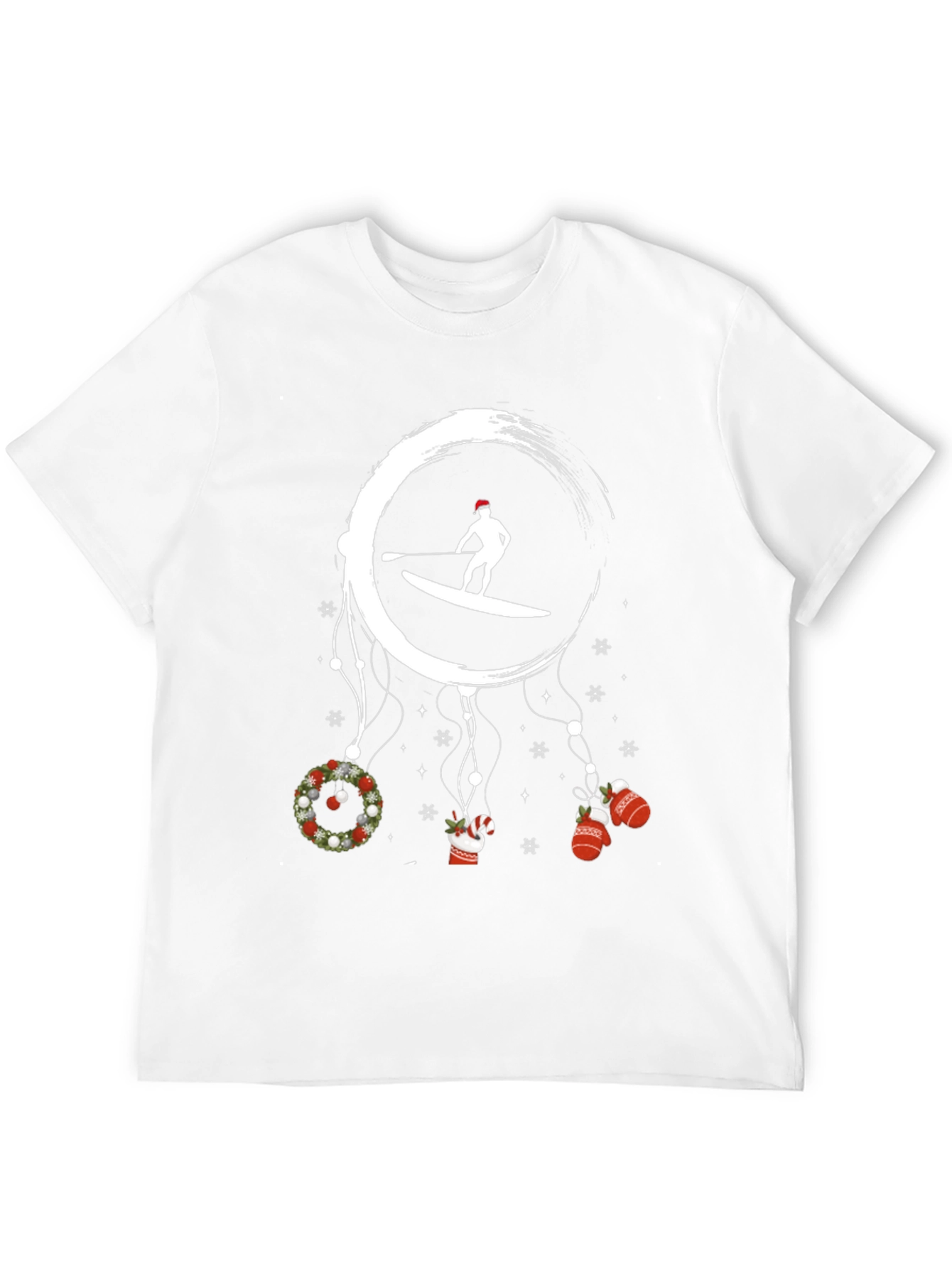 Christmas Paddle Boarding Graphic Tee