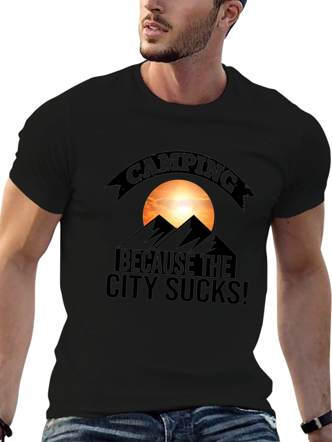 Camping Because the City Sucks T-Shirt
