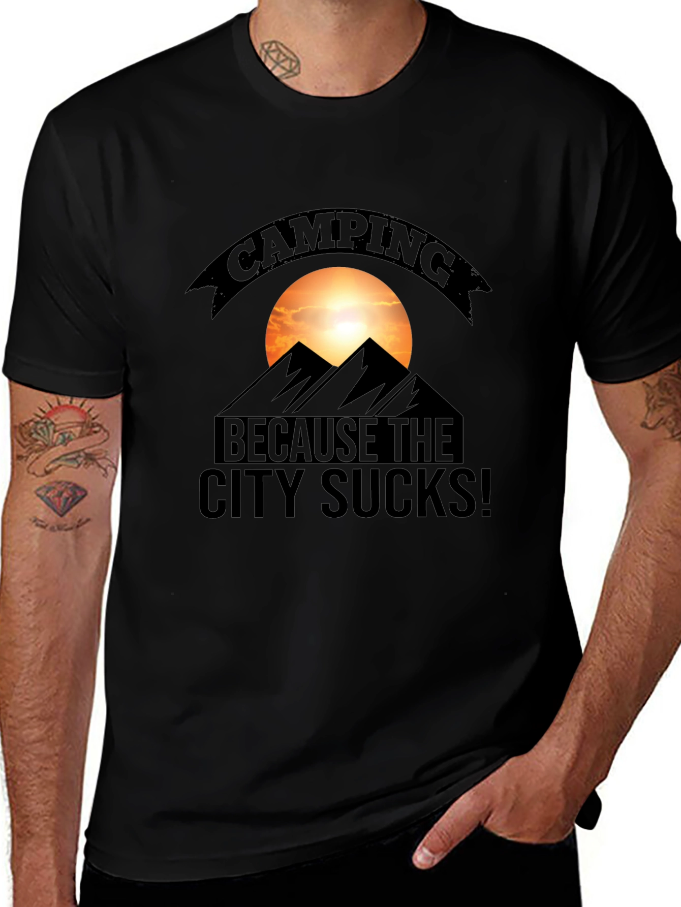 Camping Because the City Sucks T-Shirt