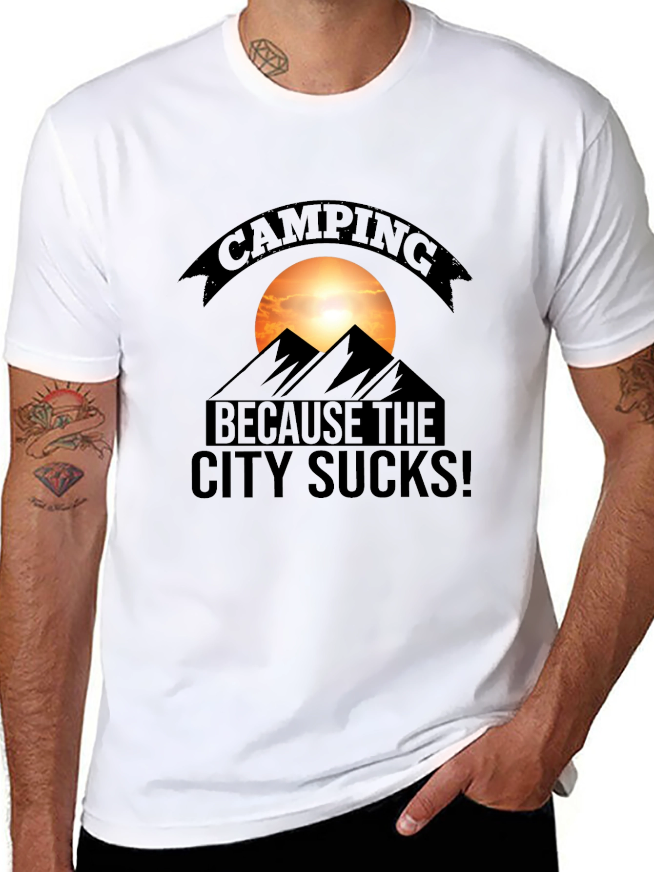 Camping Because the City Sucks T-Shirt