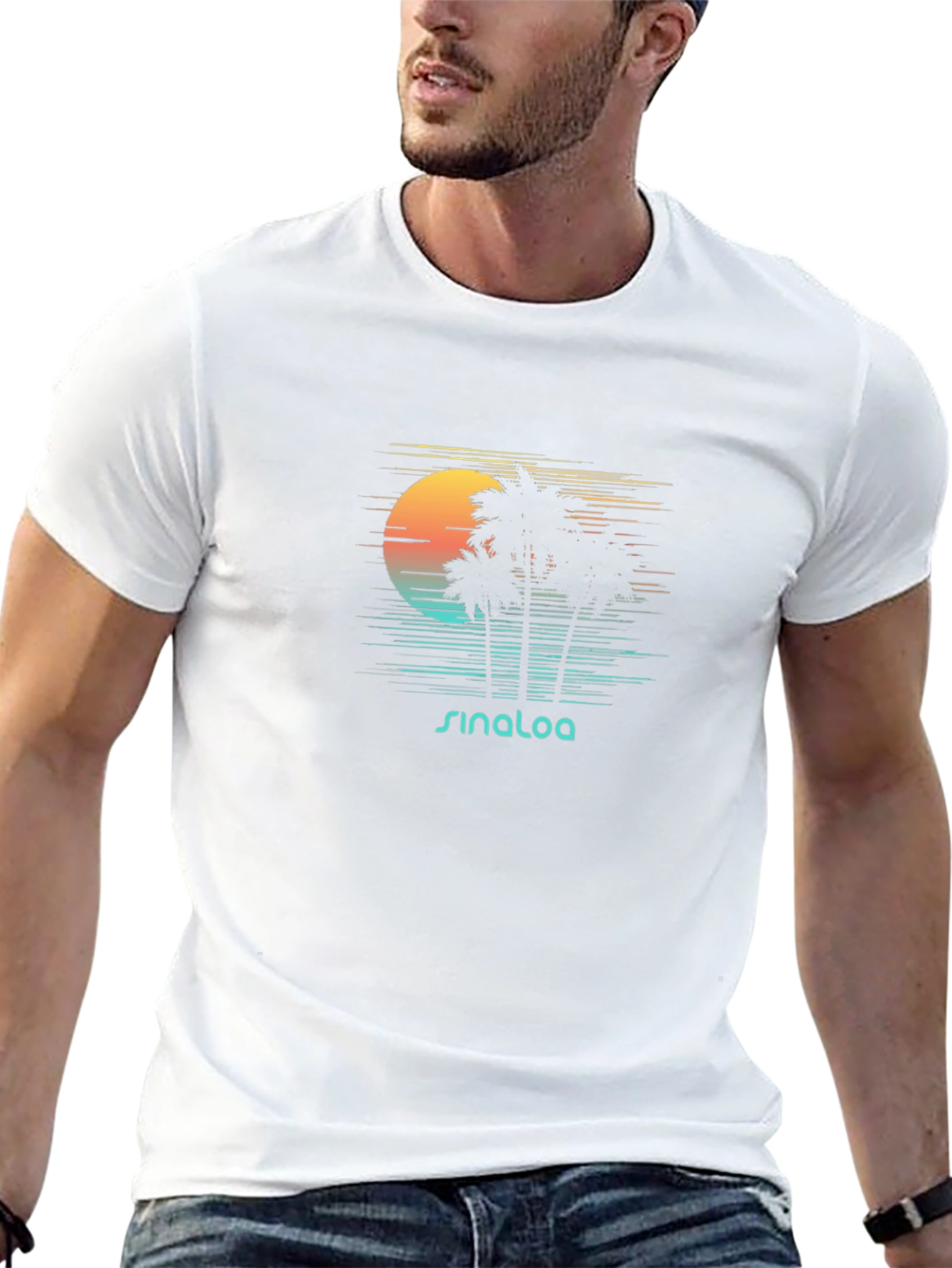 Sinaloa Sunset T-Shirt - Palm Tree Graphic Tee