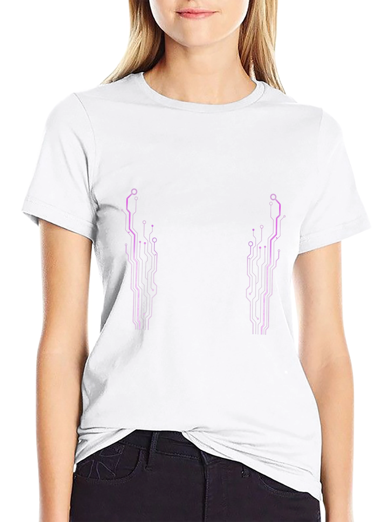 Cyberpunk Circuit Board T-Shirt - Futuristic Design