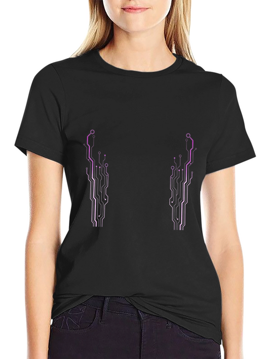 Cyberpunk Circuit Board T-Shirt - Futuristic Design