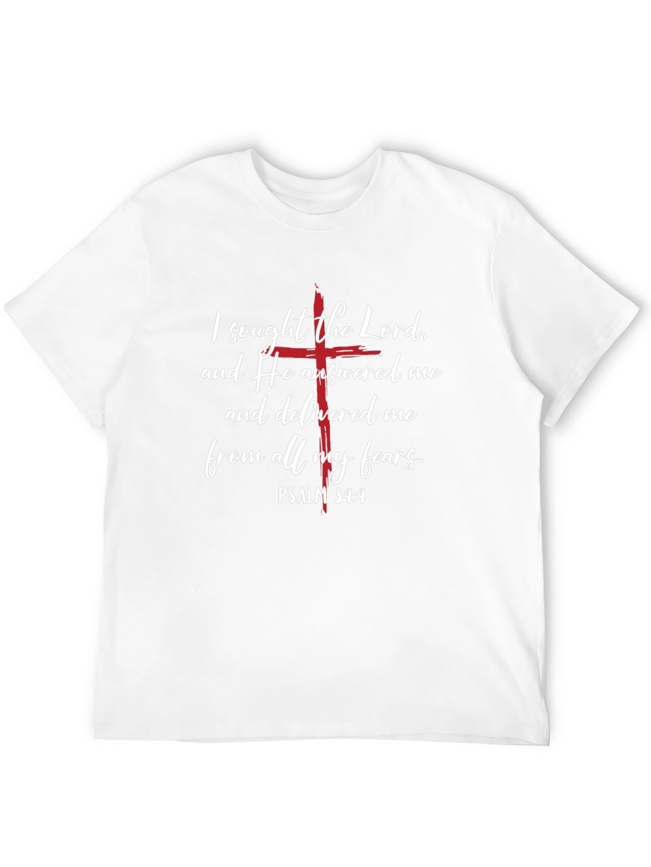 Faith-Inspired Tee: Psalm 34:4 Graphic T-Shirt