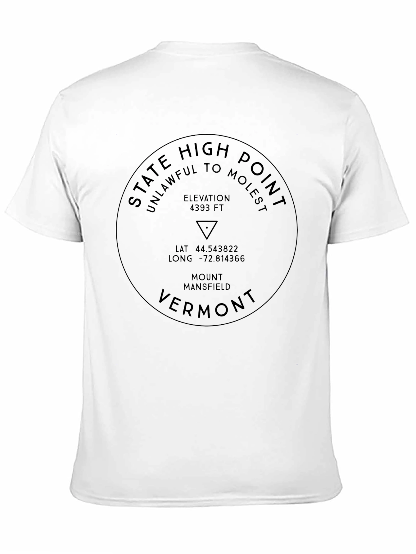 Vermont High Point T-Shirt - Mount Mansfield Elevation