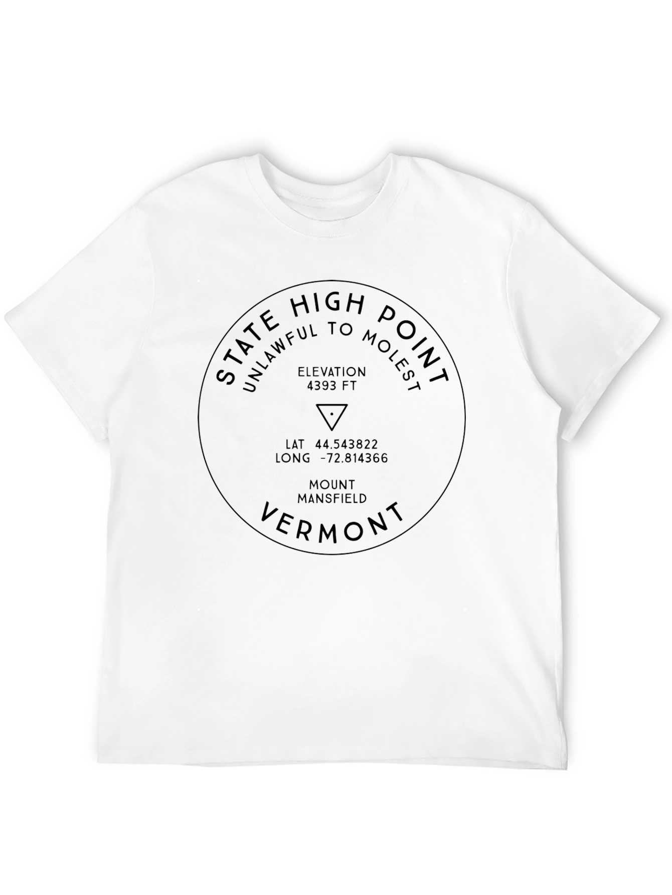 Vermont High Point T-Shirt - Mount Mansfield Elevation