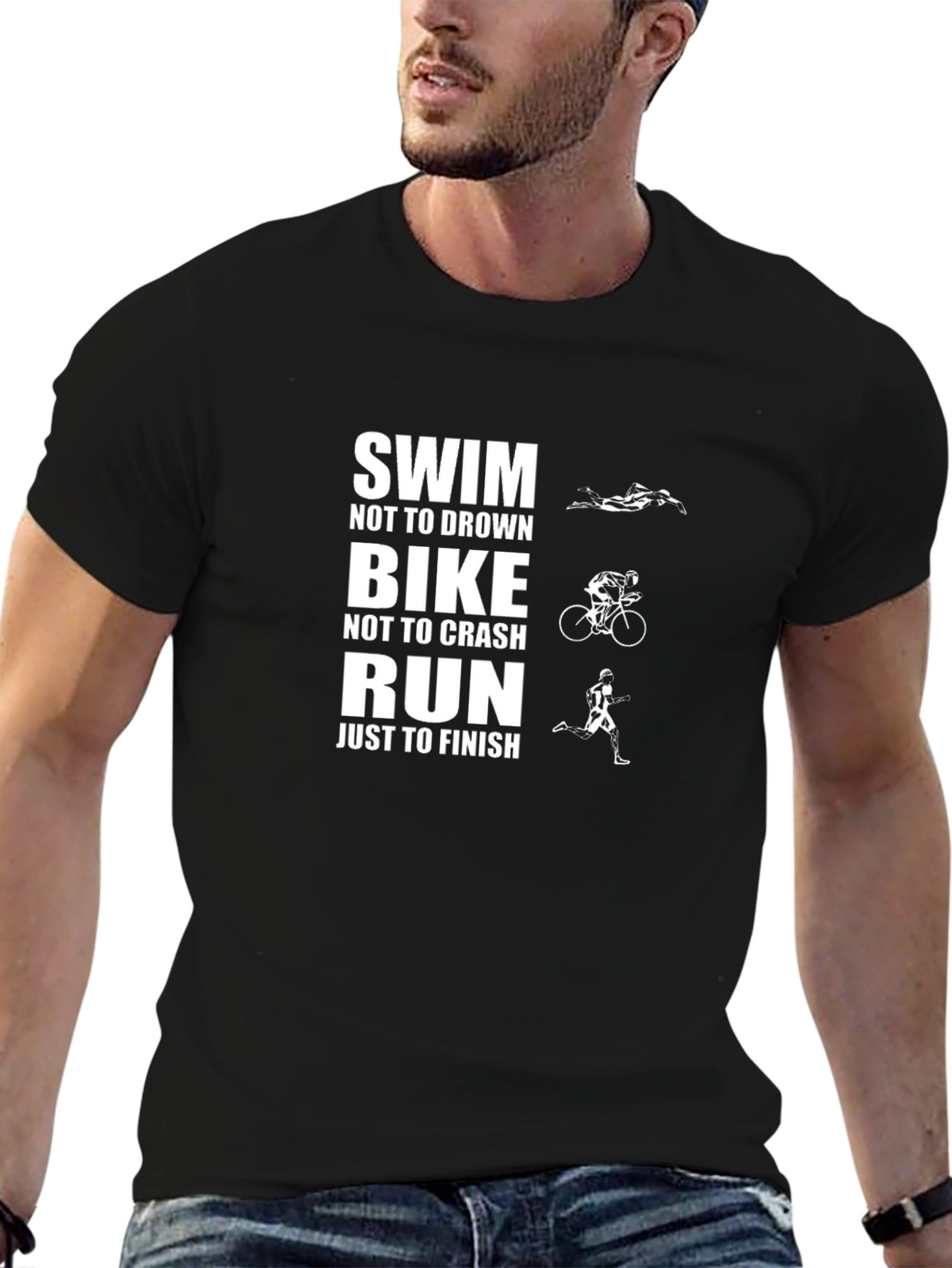 Triathlon Graphic T-Shirt - Swim Bike Run Tee