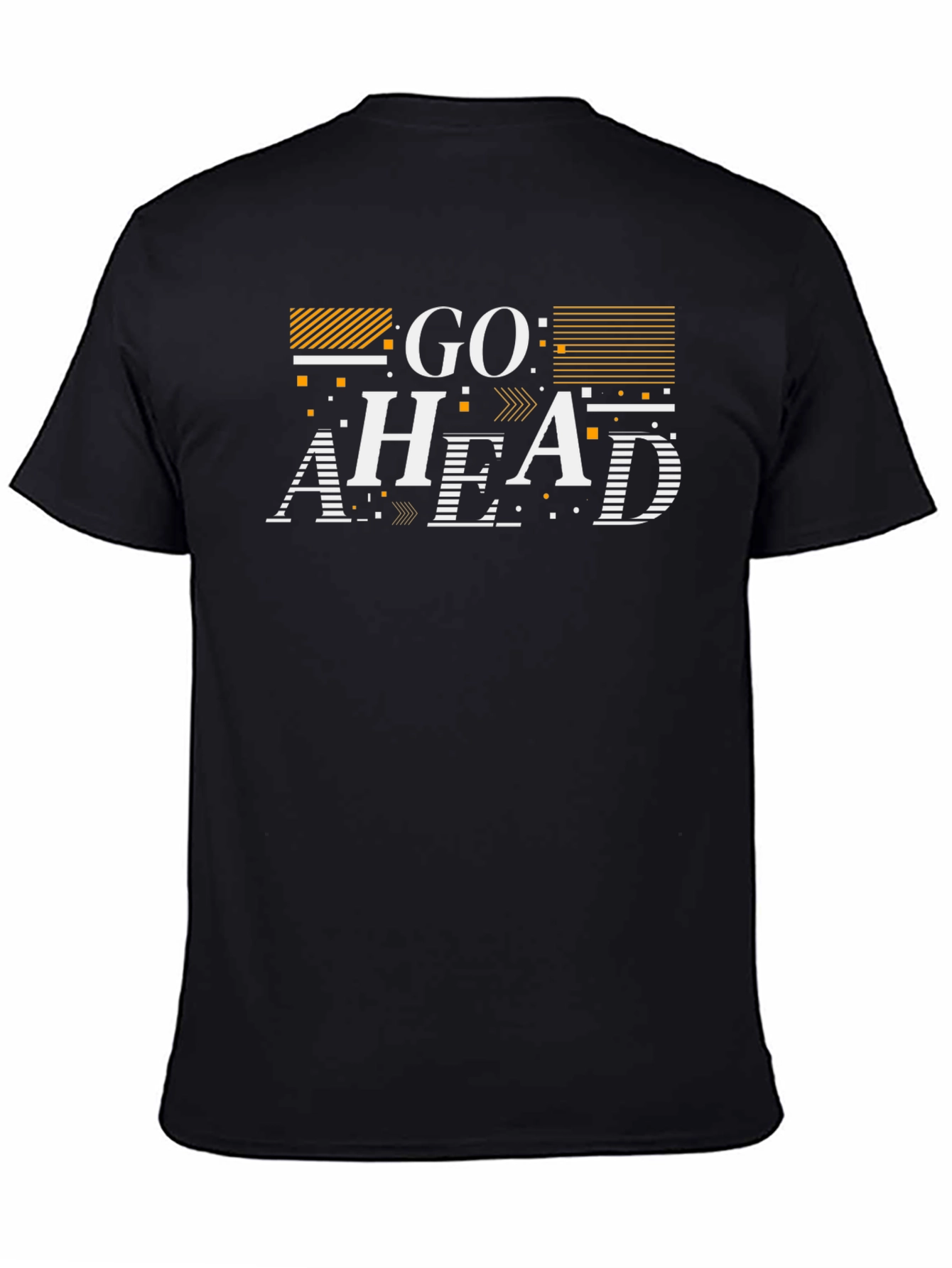 Go Ahead Graphic Print Black T-Shirt