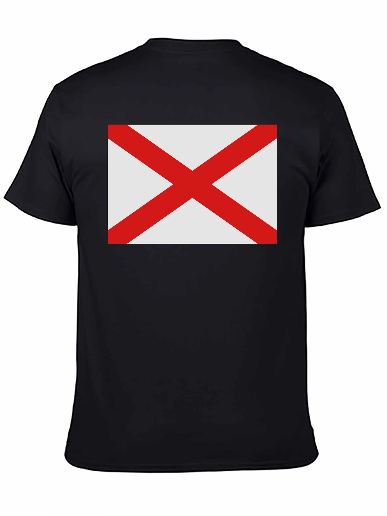 Alabama Flag Graphic T-Shirt - Black Cotton Tee
