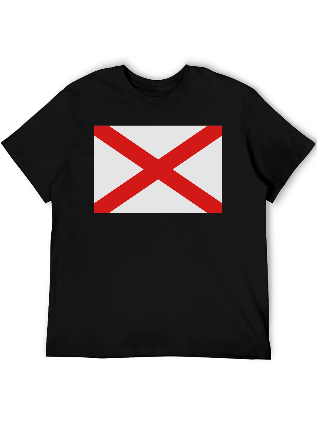 Alabama Flag Graphic T-Shirt - Black Cotton Tee