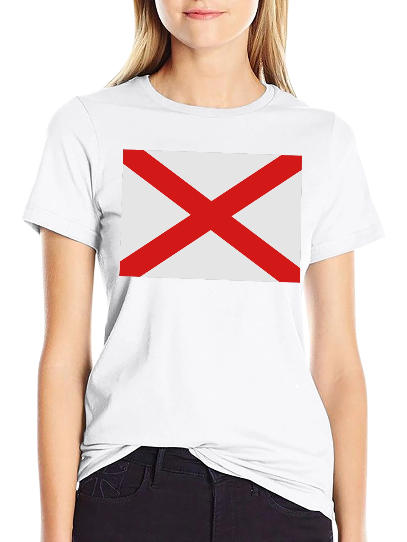 Alabama Flag Graphic T-Shirt - Black Cotton Tee