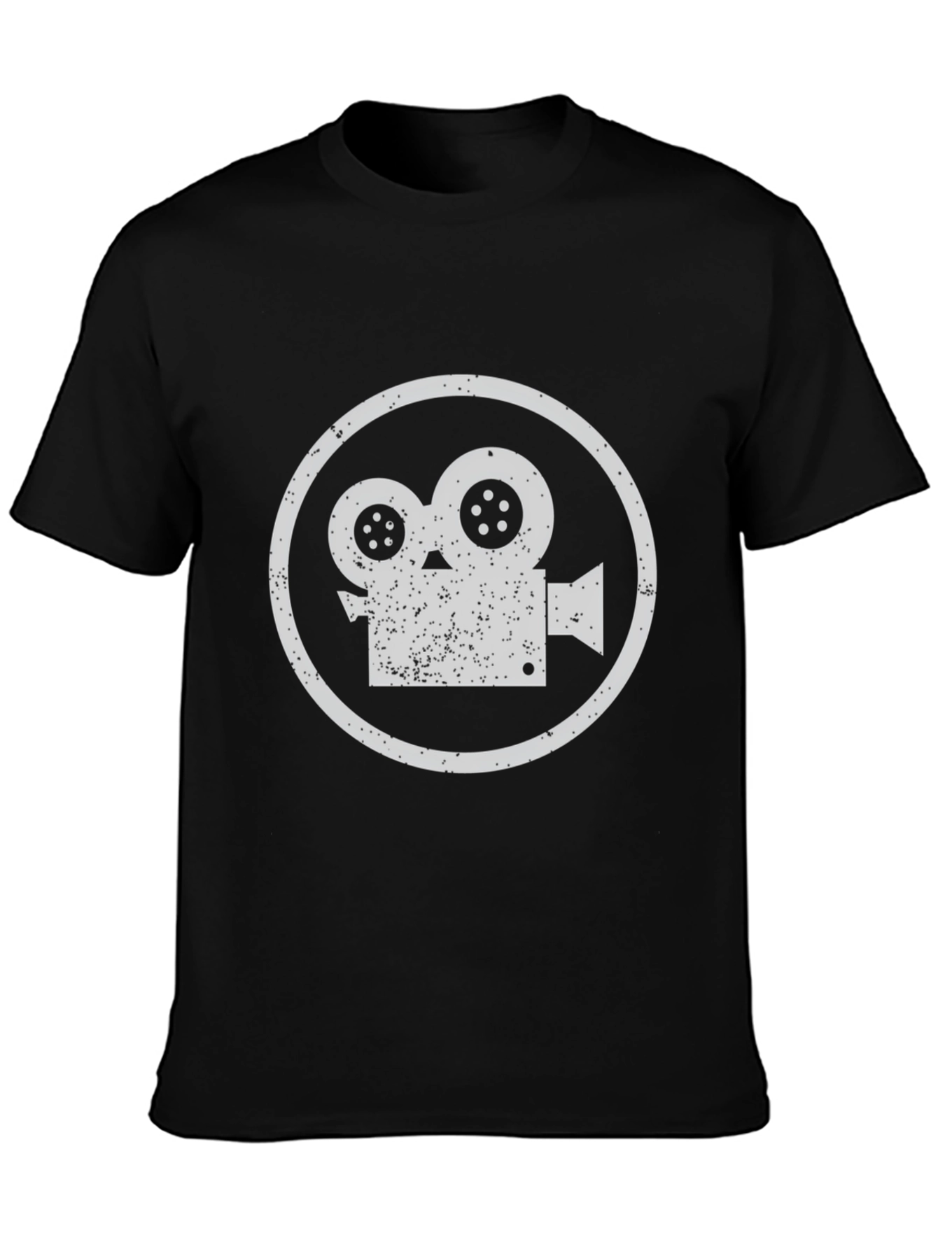 Retro Film Camera T-Shirt - Black