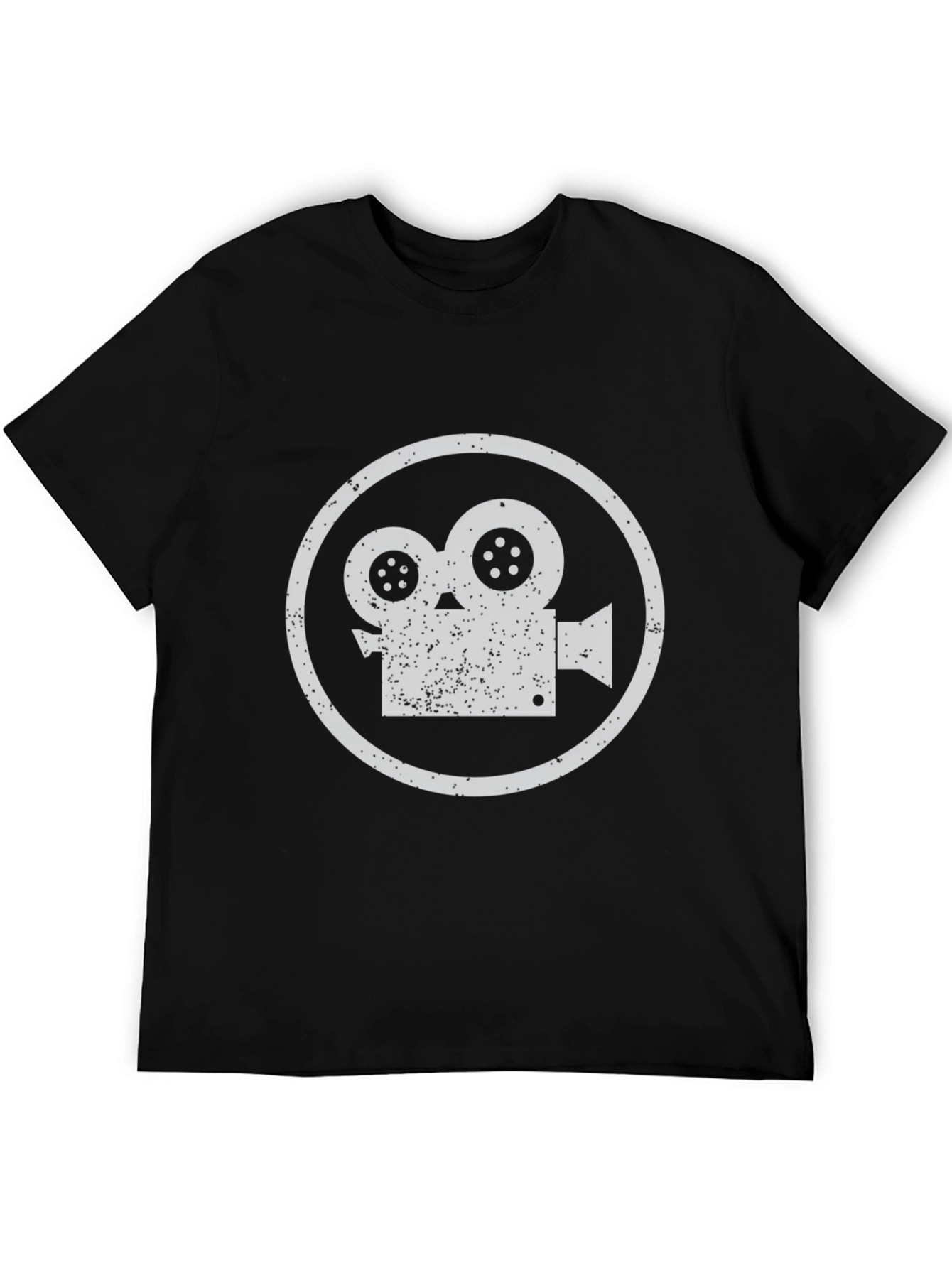 Retro Film Camera T-Shirt - Black