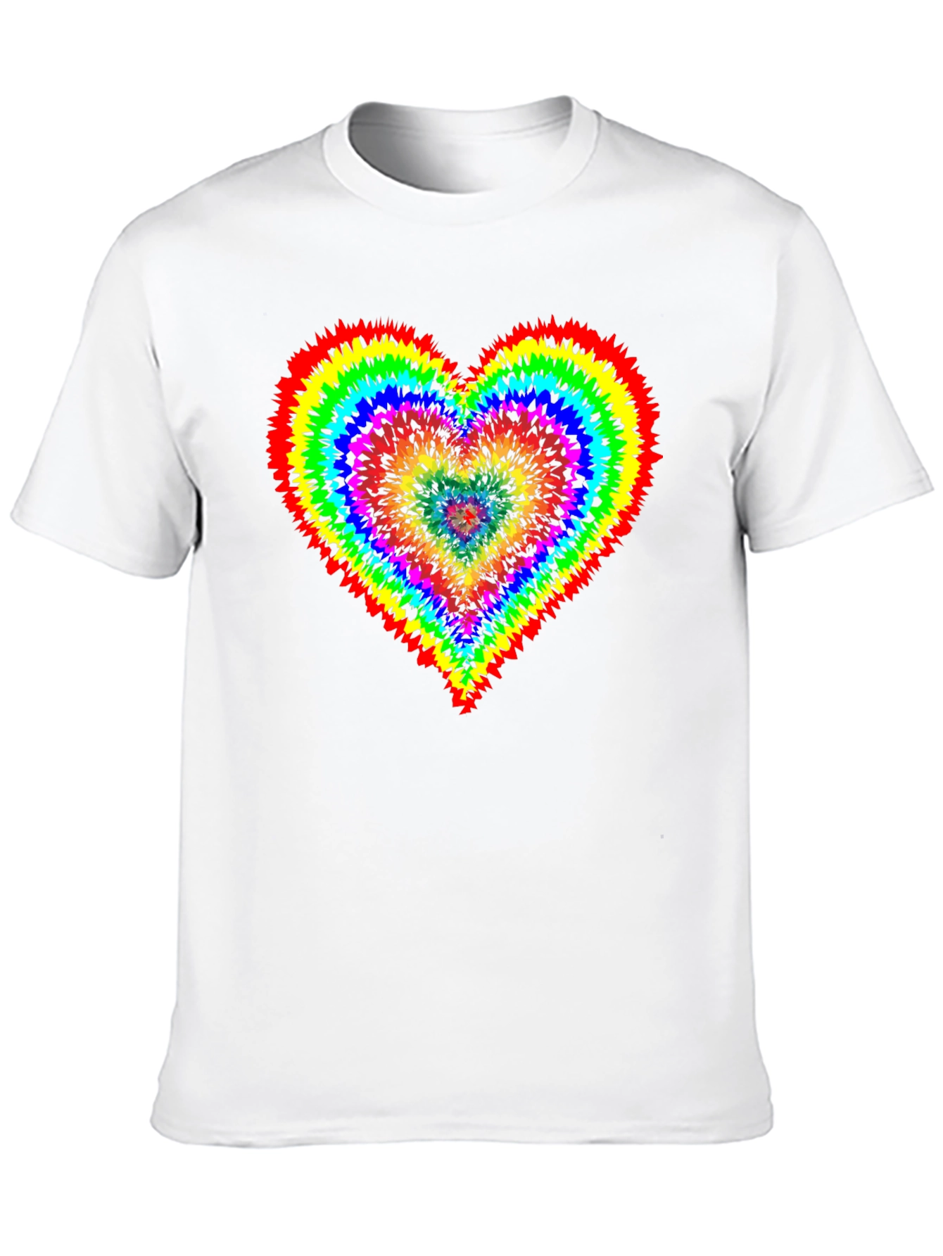 Rainbow Tie-Dye Heart T-Shirt