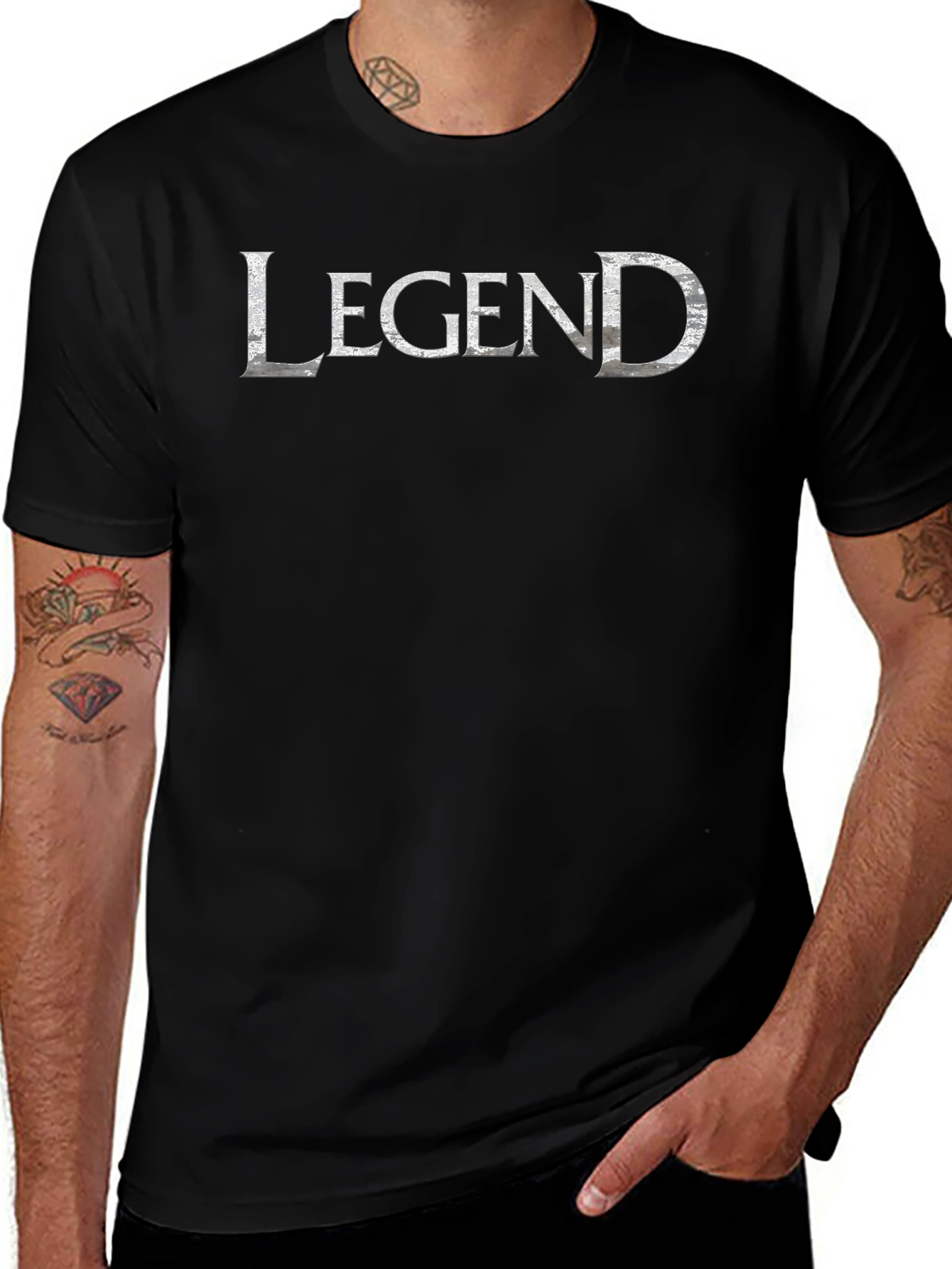 Legend Graphic T-Shirt - Black Cotton Blend