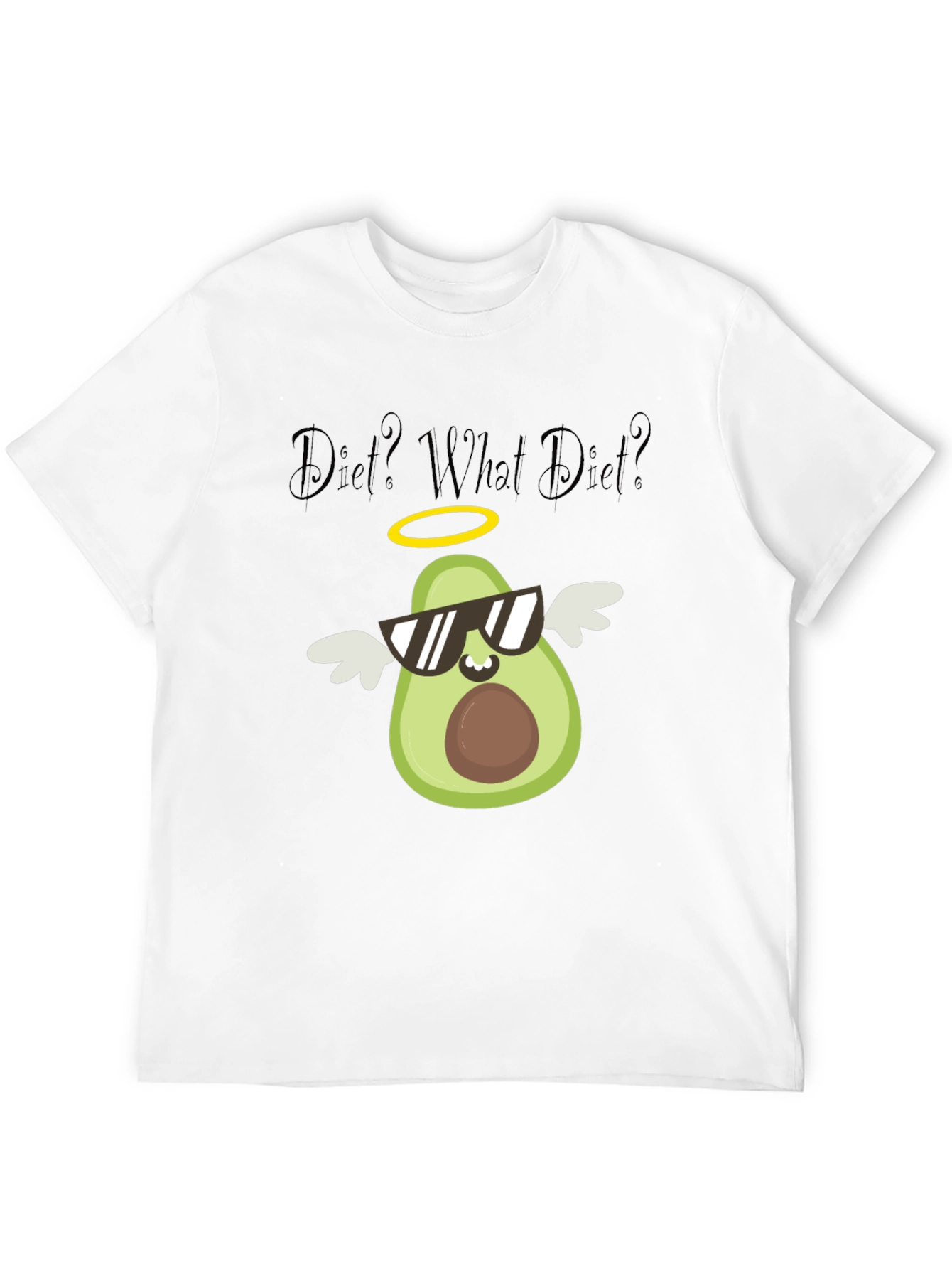 Avocado Angel T-Shirt - Diet? What Diet? Funny Tee