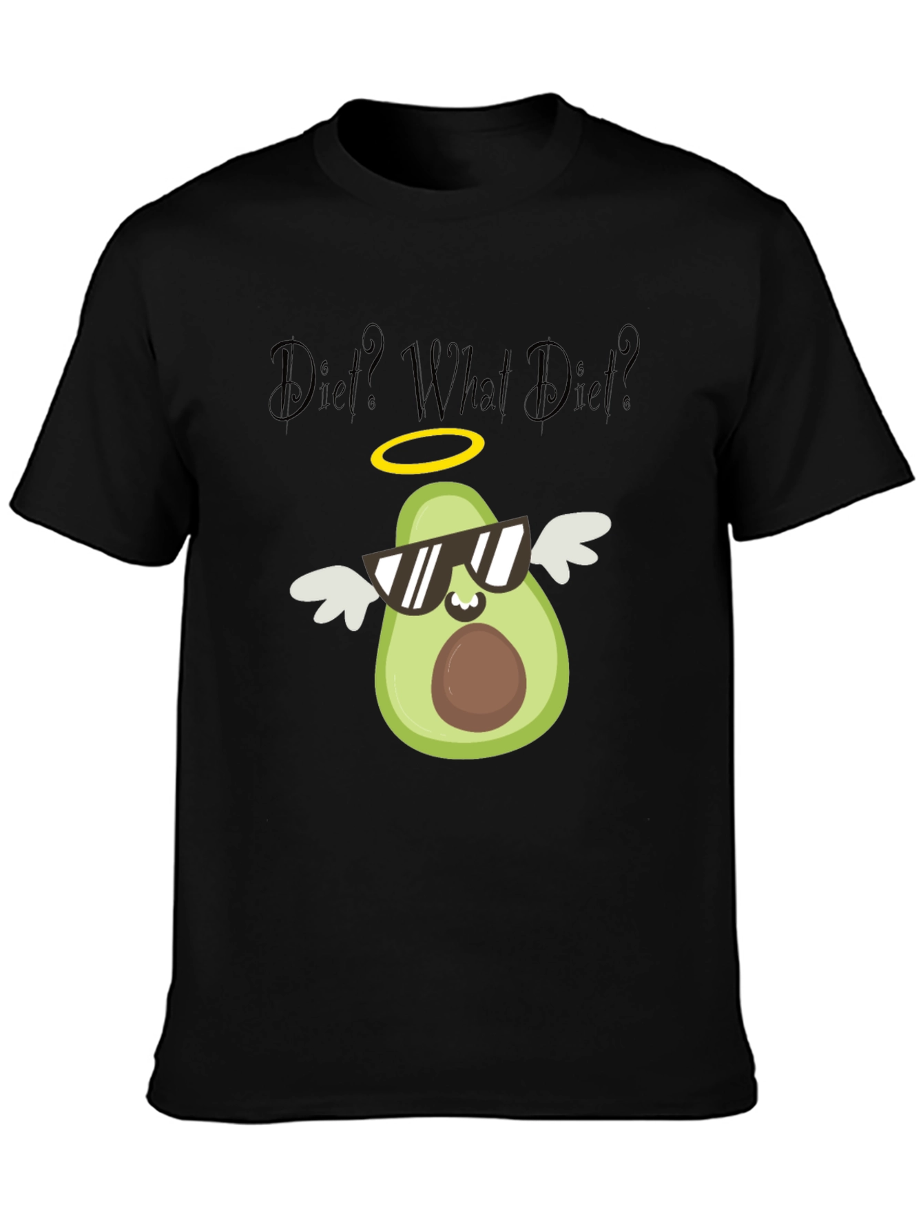Avocado Angel T-Shirt - Diet? What Diet? Funny Tee