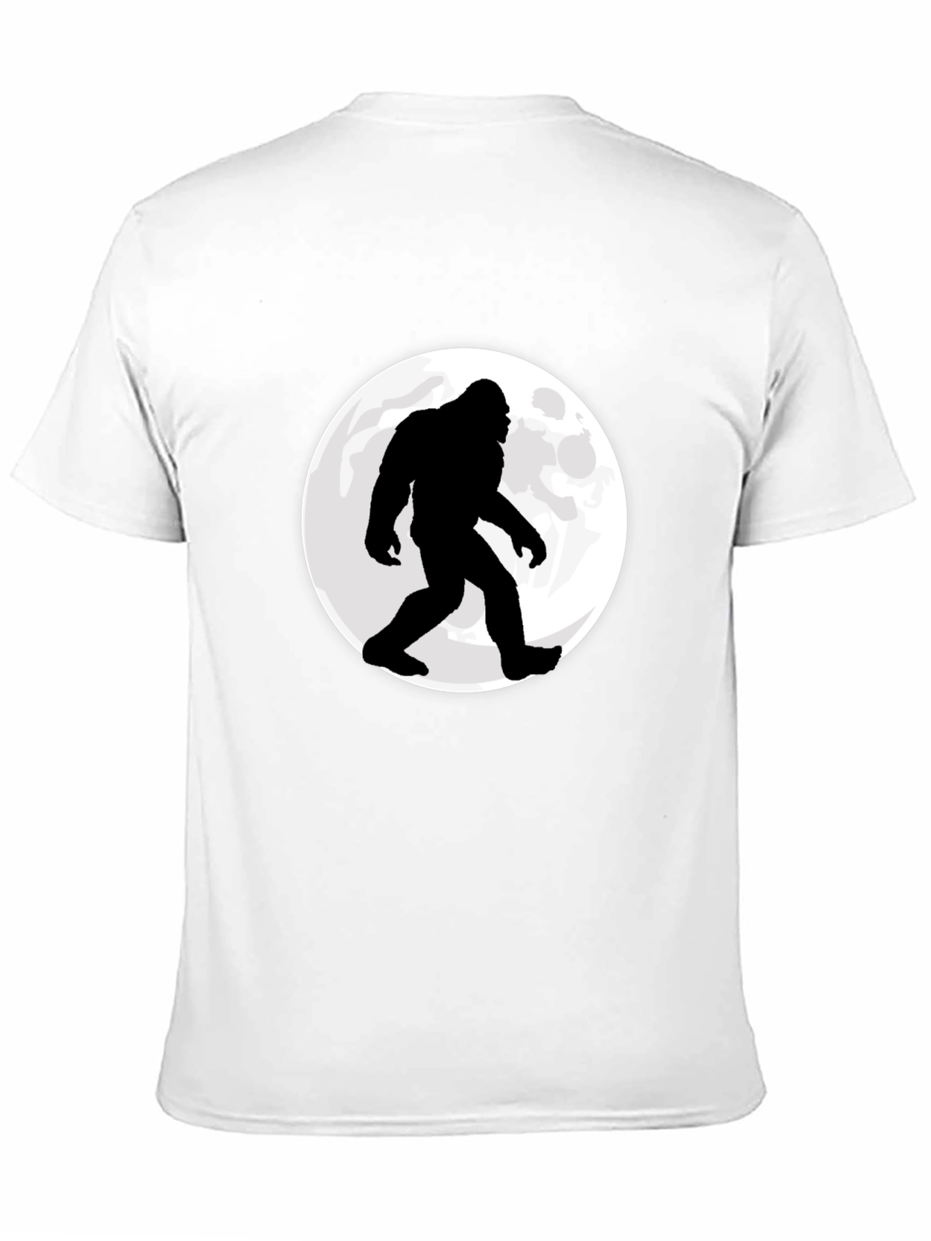Bigfoot Moon Mens Black Graphic T-Shirt