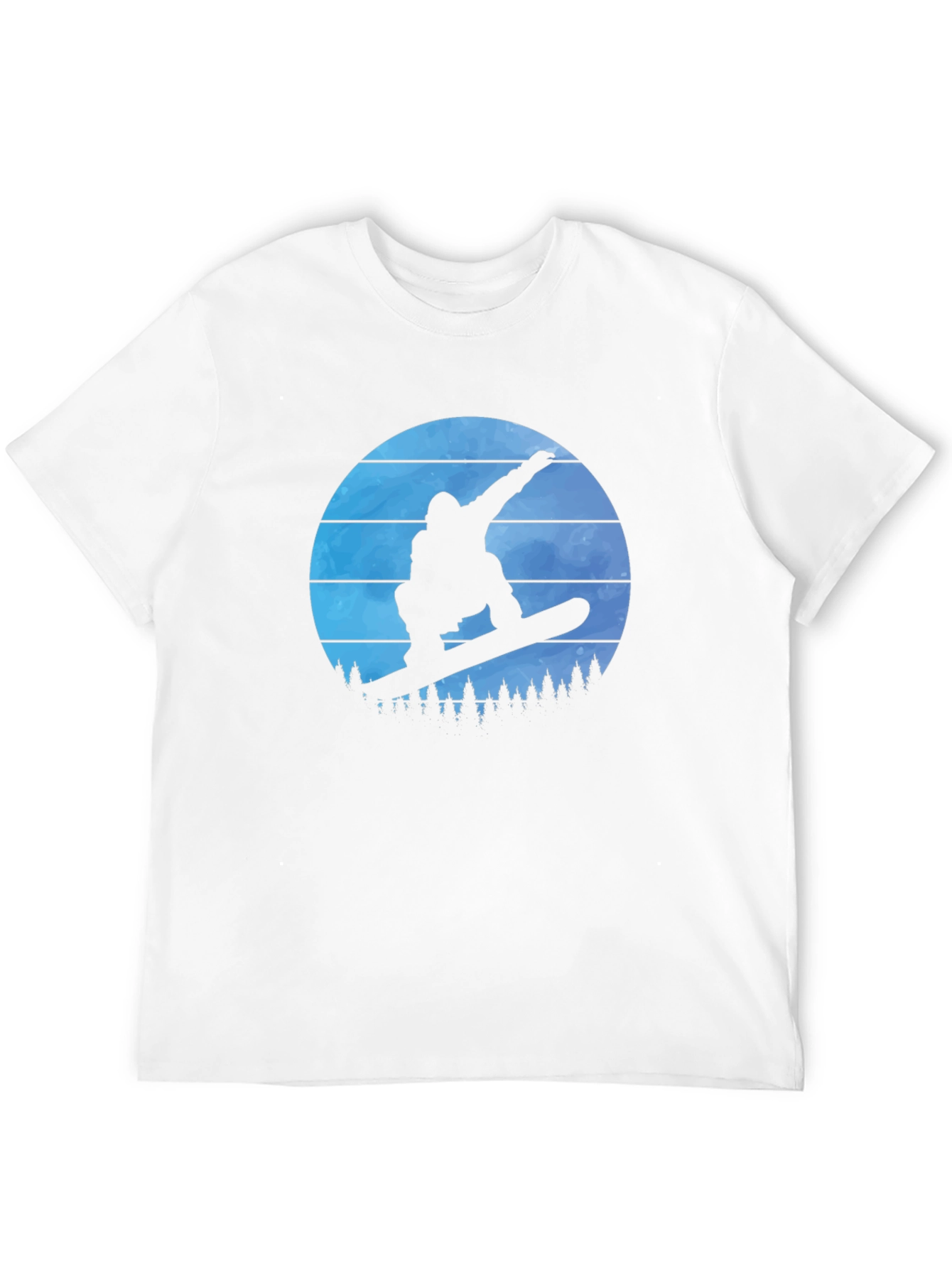 Snowboarder Silhouette Graphic Tee - Black T-Shirt