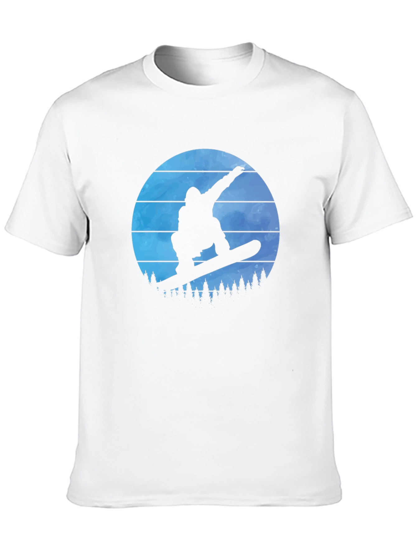 Snowboarder Silhouette Graphic Tee - Black T-Shirt