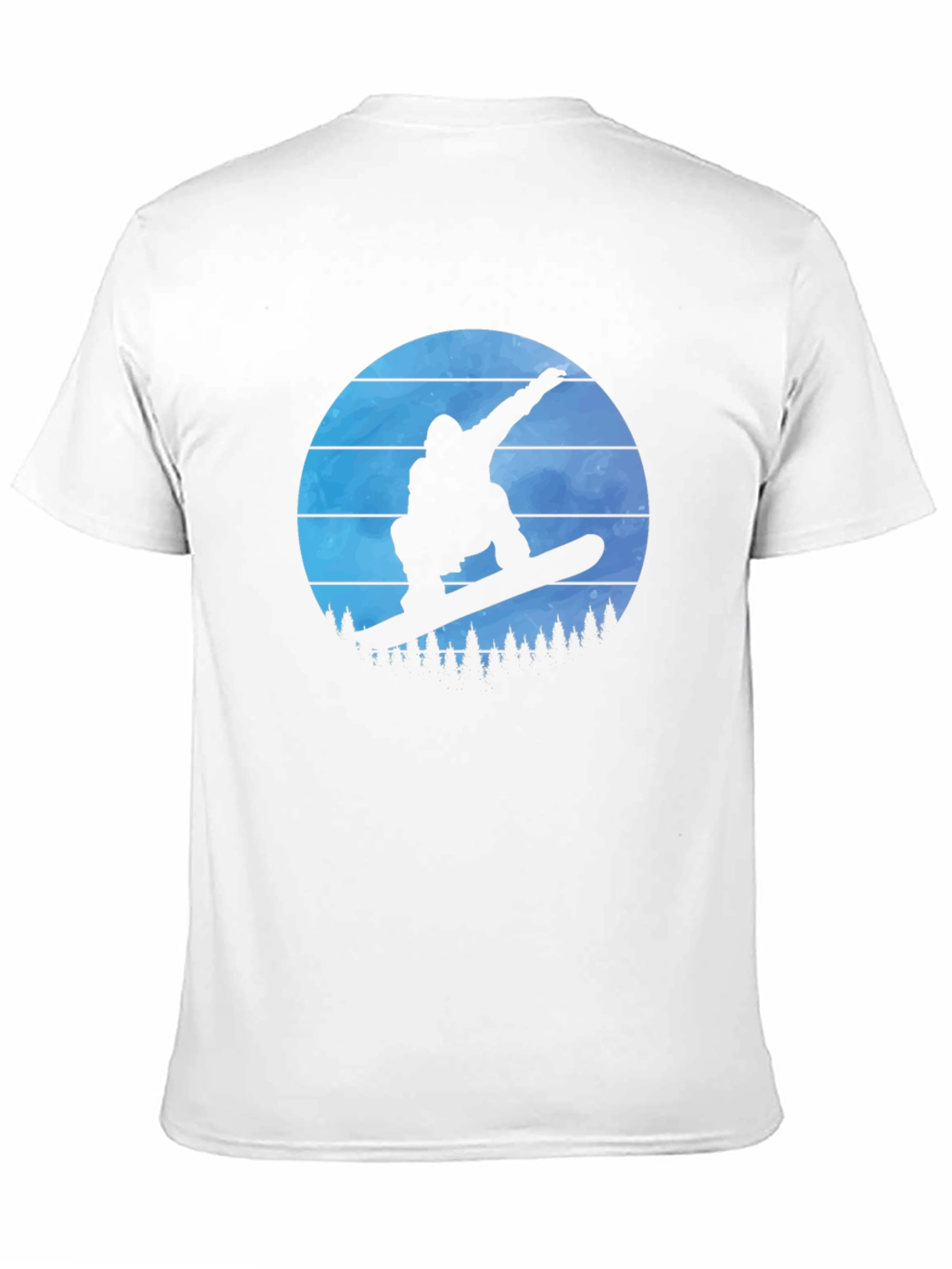 Snowboarder Silhouette Graphic Tee - Black T-Shirt