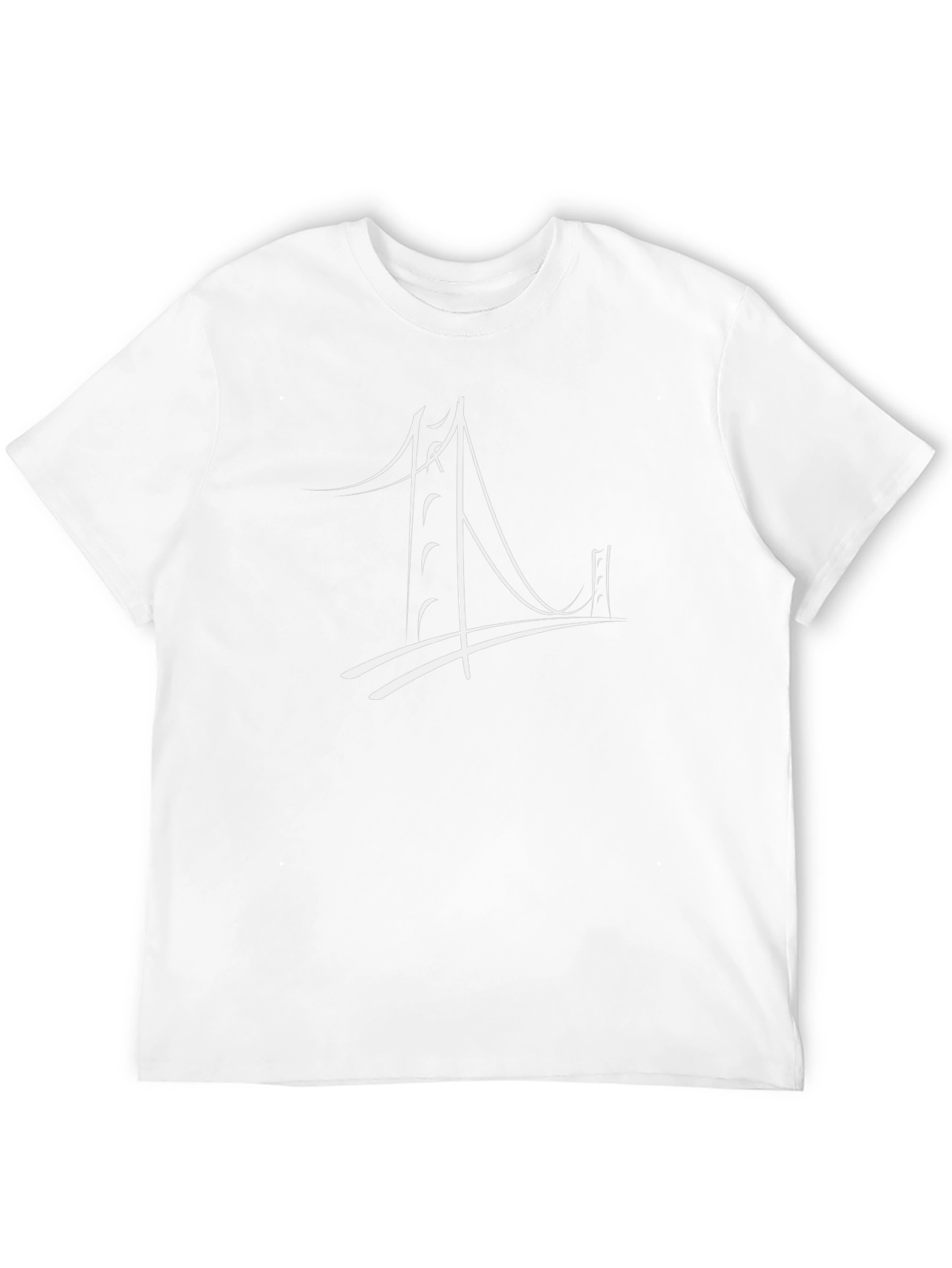 Modern Bridge Graphic Black T-Shirt