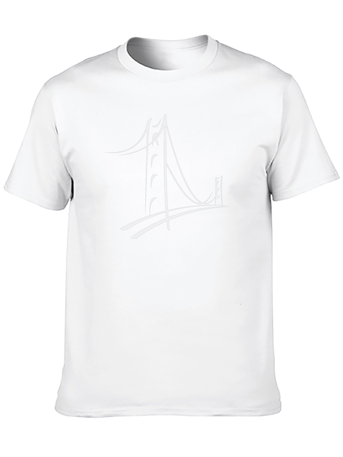 Modern Bridge Graphic Black T-Shirt
