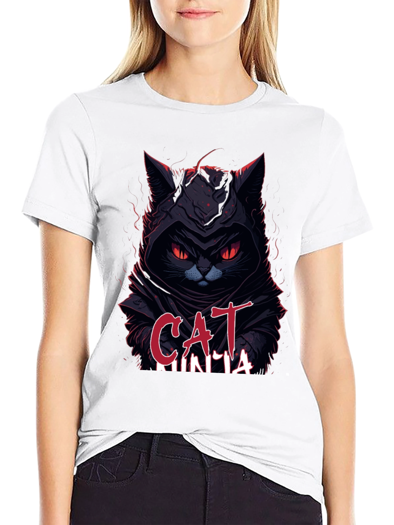 Cat Ninja Graphic T-Shirt - Dark Humor Apparel