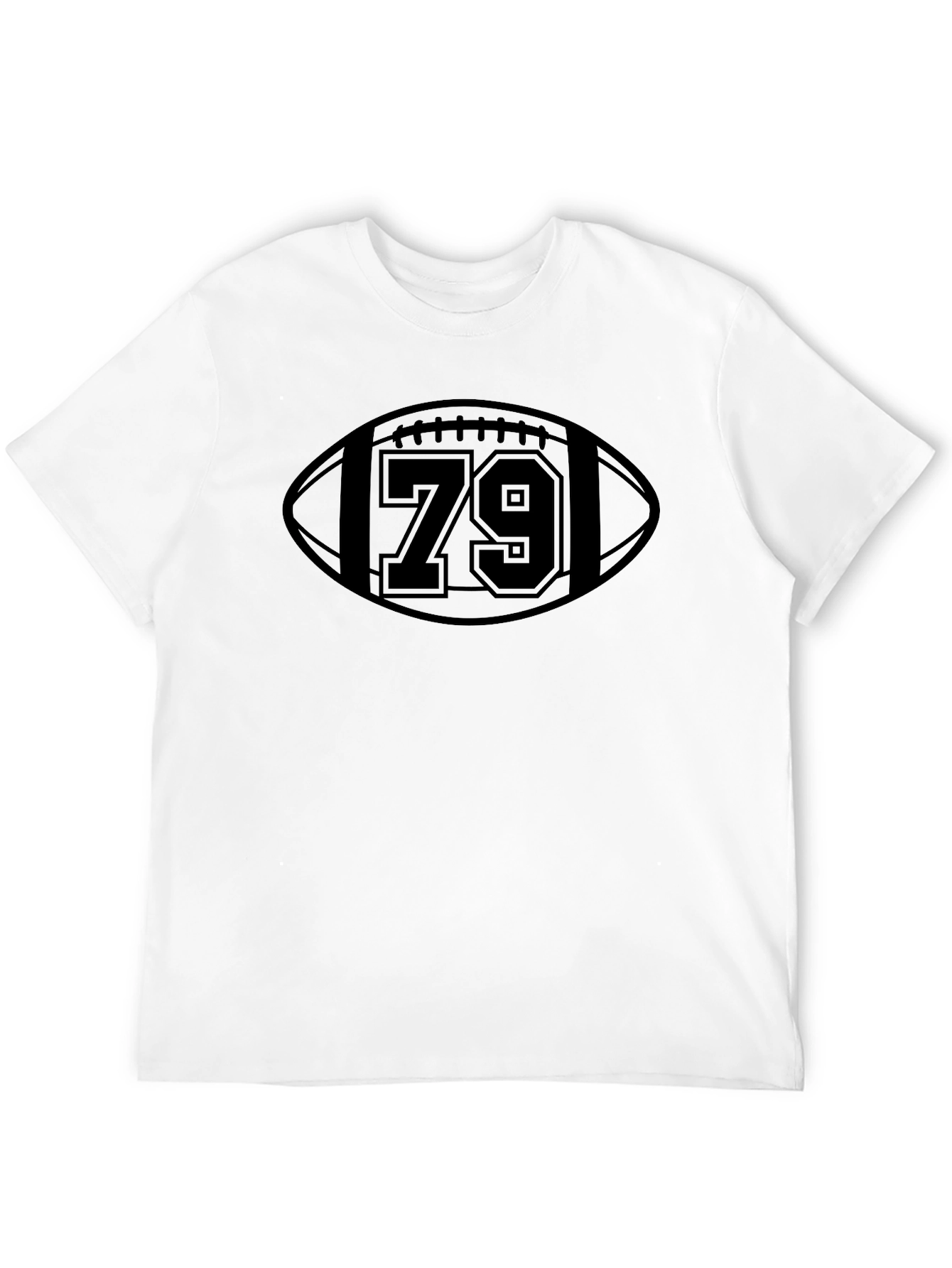 Football 79 Graphic Black T-Shirt