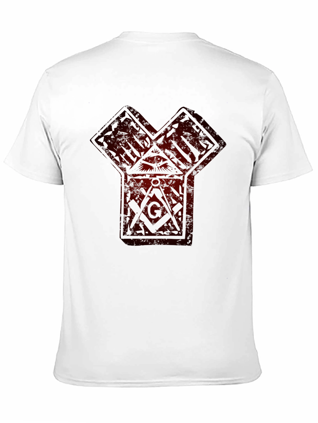 Graphic Print Tee - Freemasonry Symbol Black T-Shirt