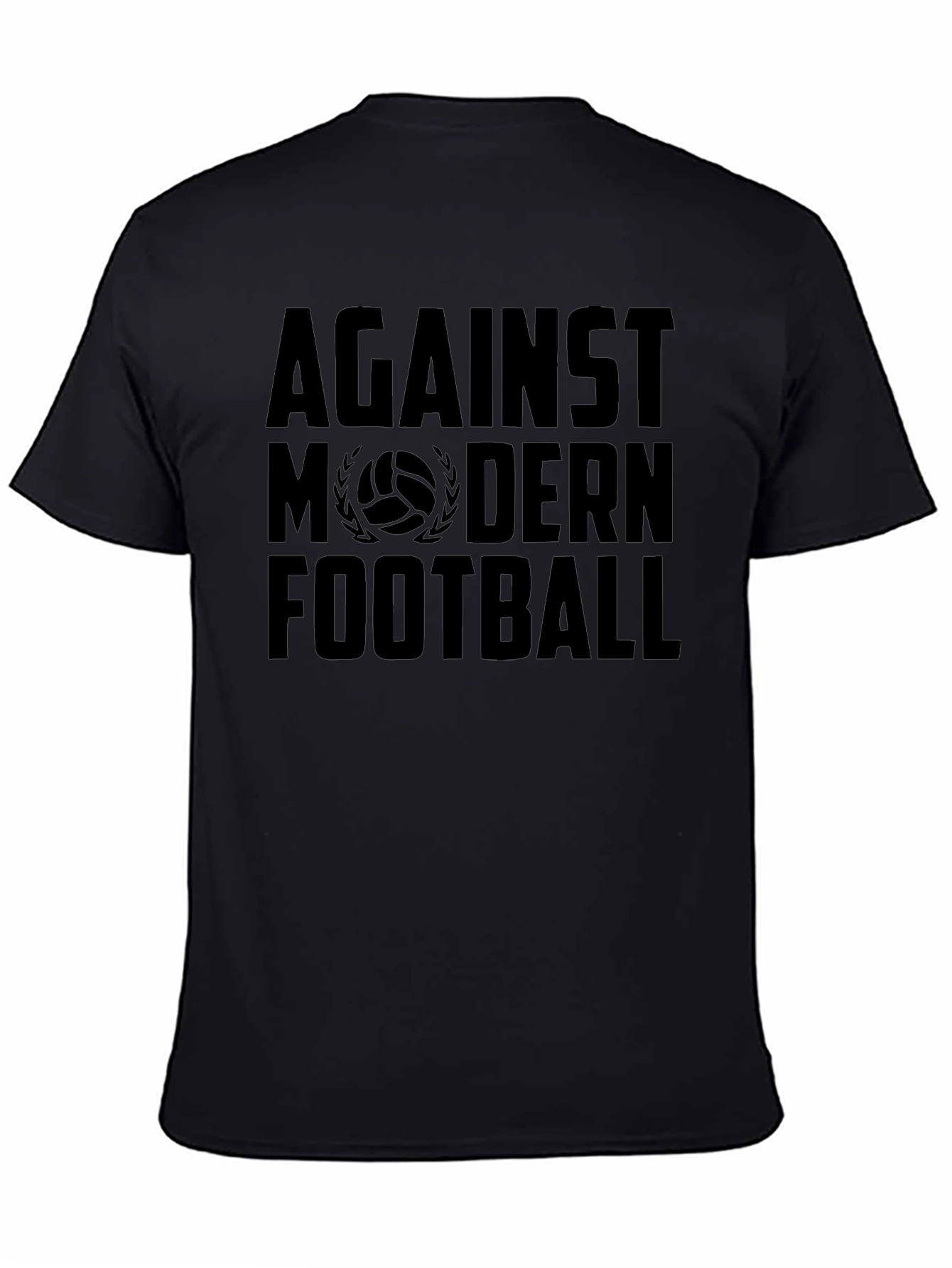 Against Modern Football Black Graphic Tee