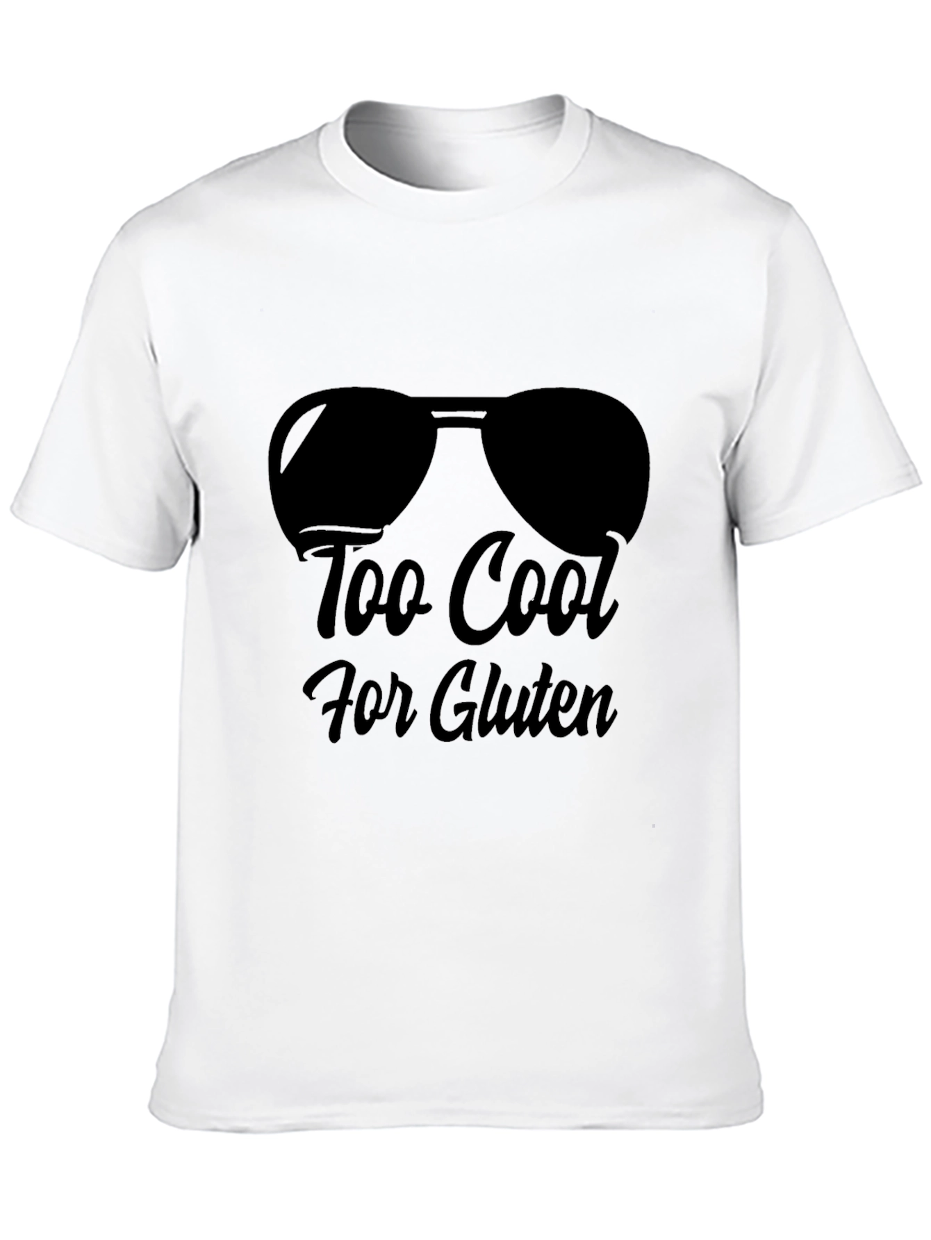 Too Cool for Gluten Black T-Shirt