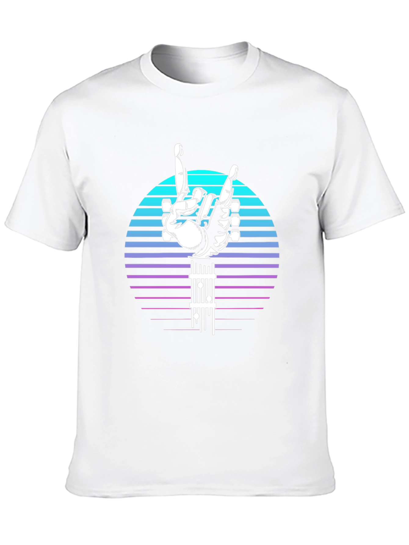 Retro Rock Hand Guitar T-Shirt