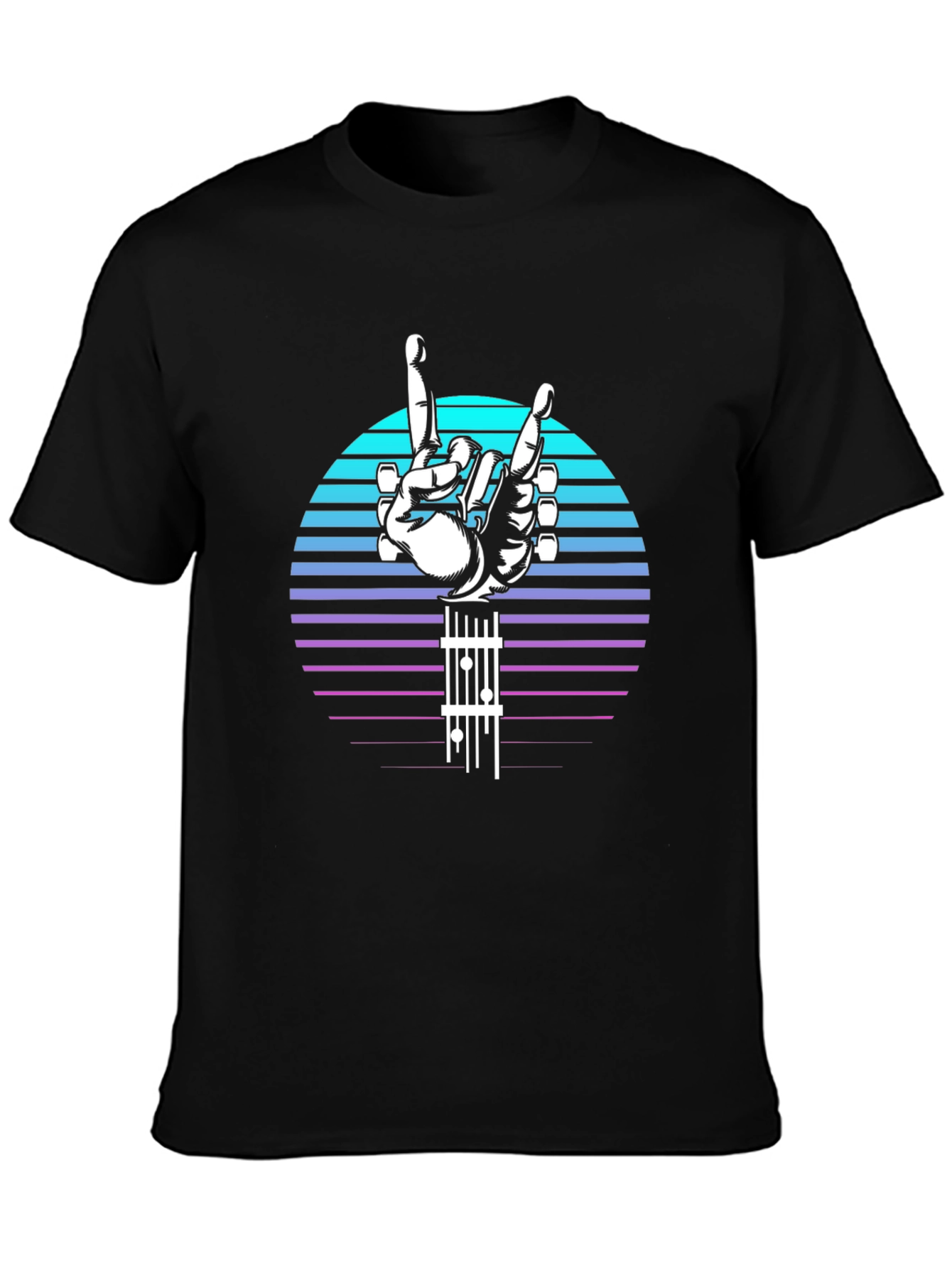 Retro Rock Hand Guitar T-Shirt