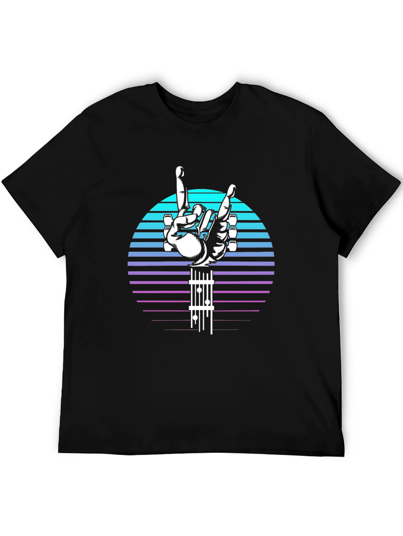 Retro Rock Hand Guitar T-Shirt