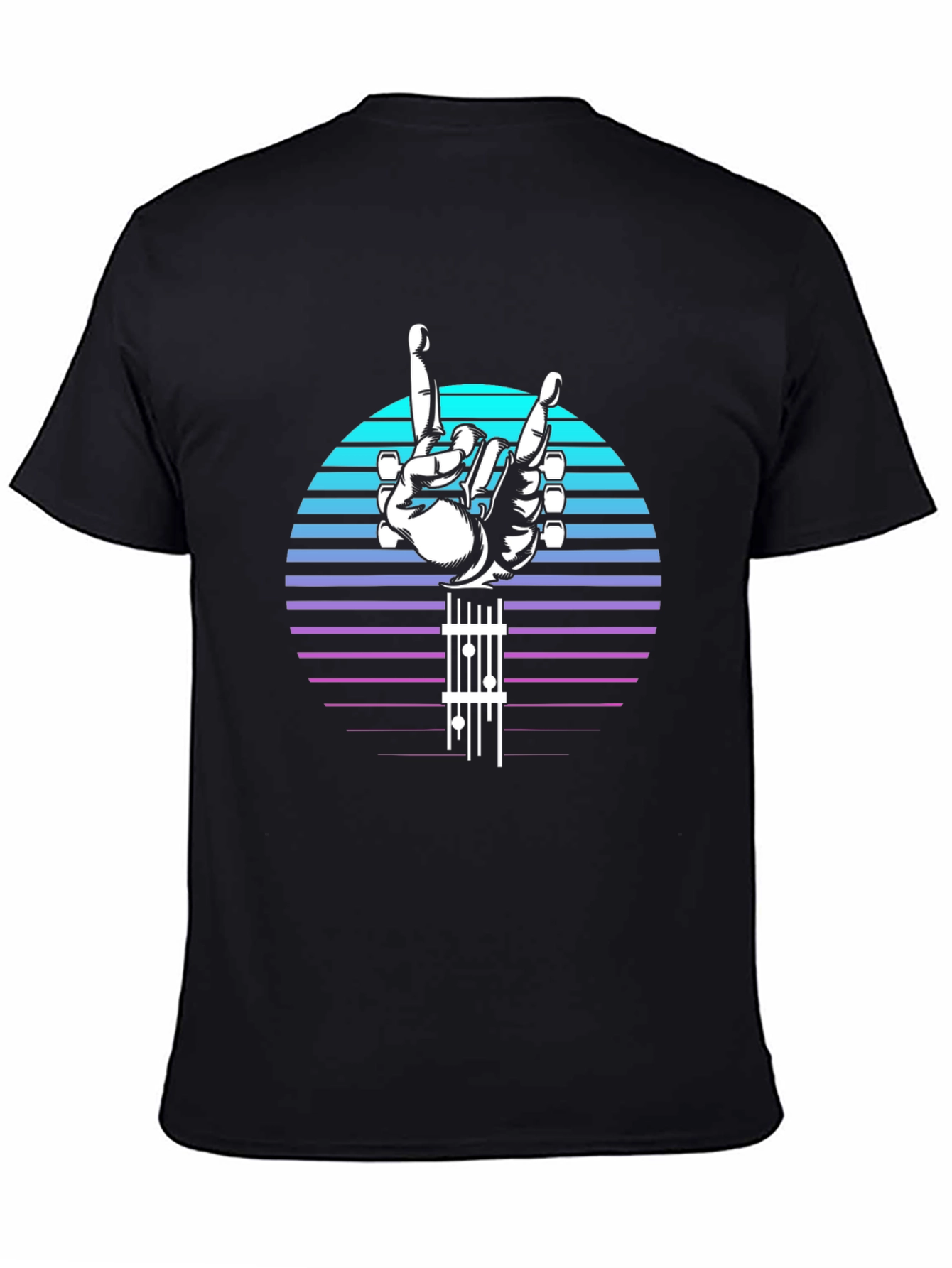 Retro Rock Hand Guitar T-Shirt